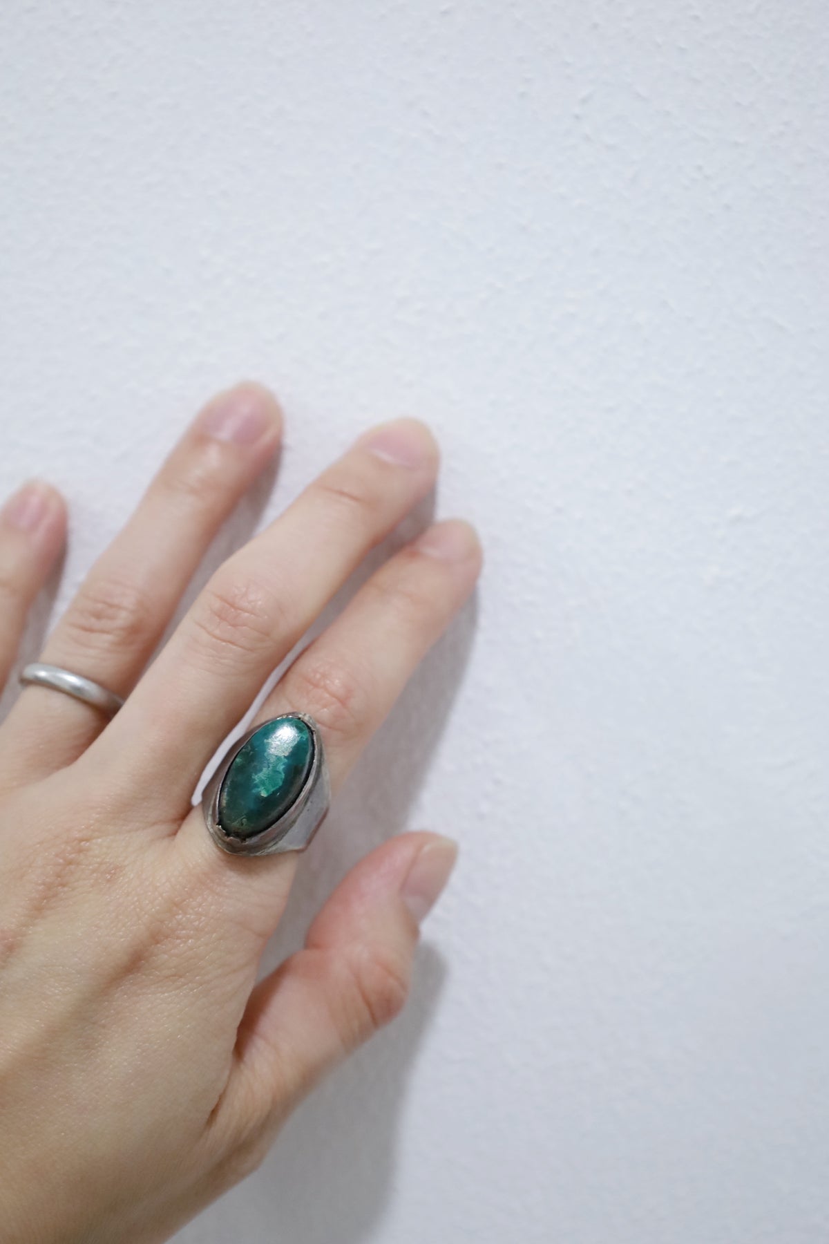 silver ring Chrysocolla