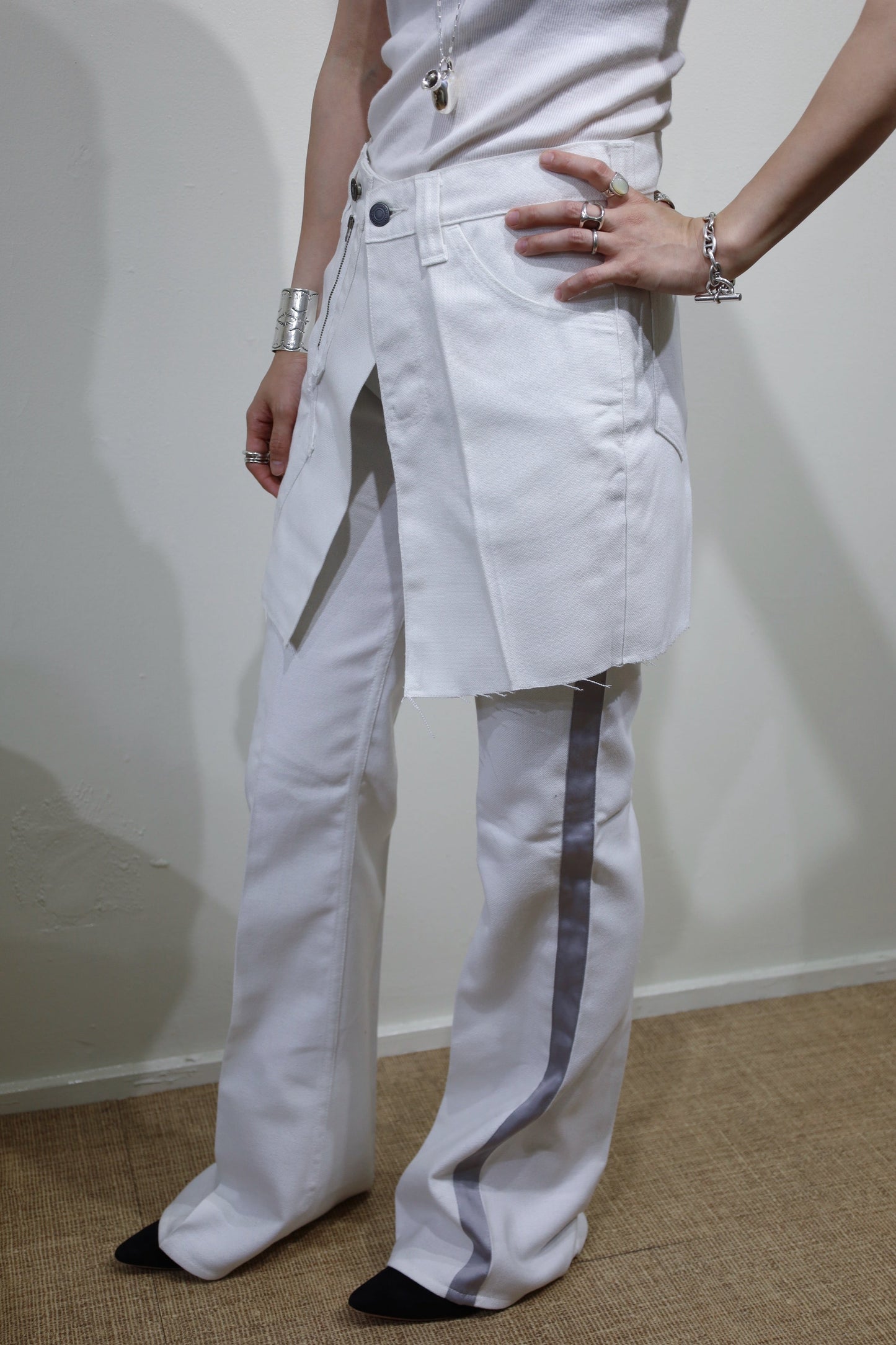 1970’s Vintage LEVI’S STA-PREST REMAKE SKIRT WHITE