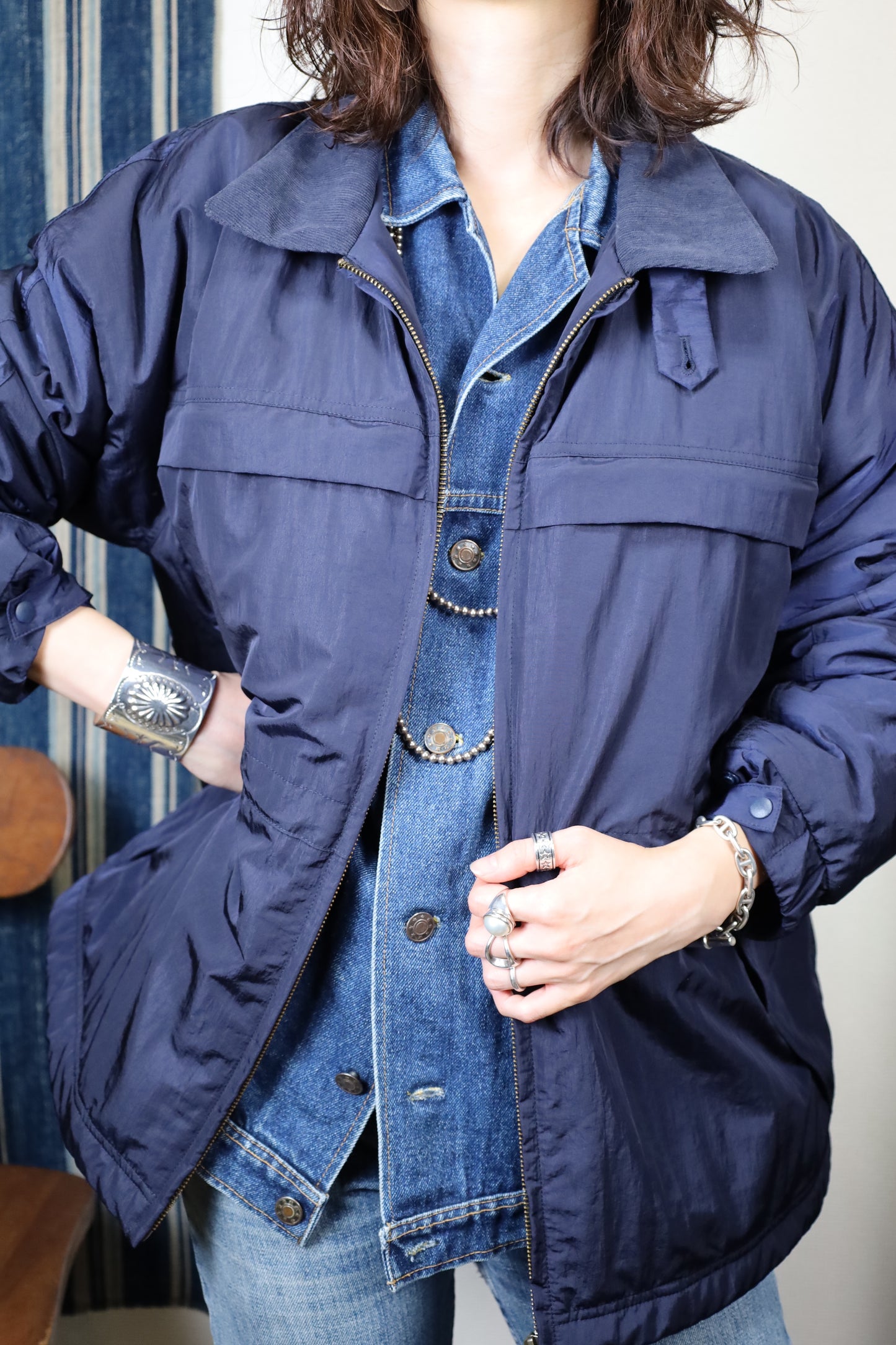 HOWIE padding blouson (navy)
