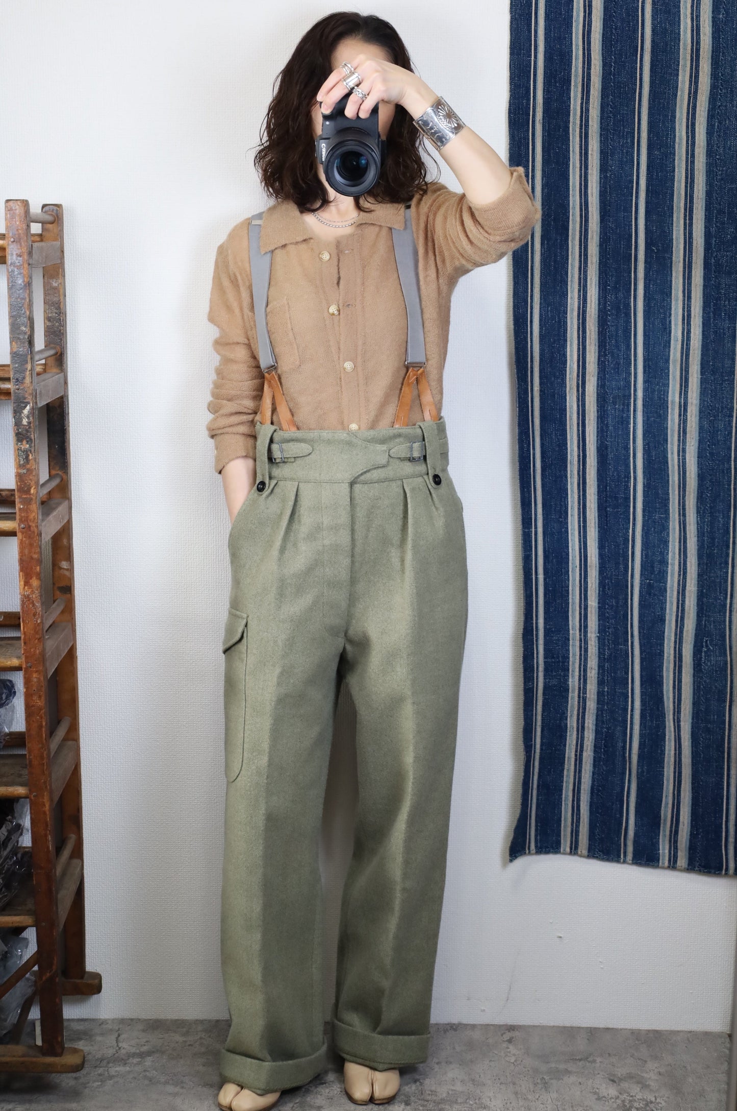 HOWIE polo knit cardigan (beige)
