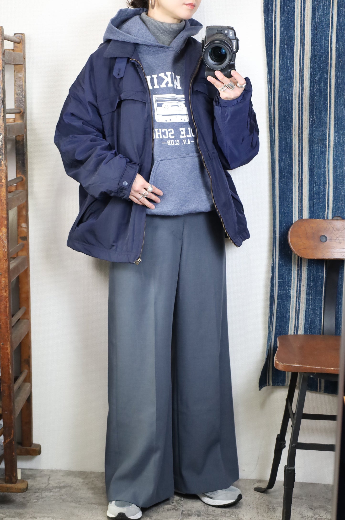 HOWIE padding blouson (navy)