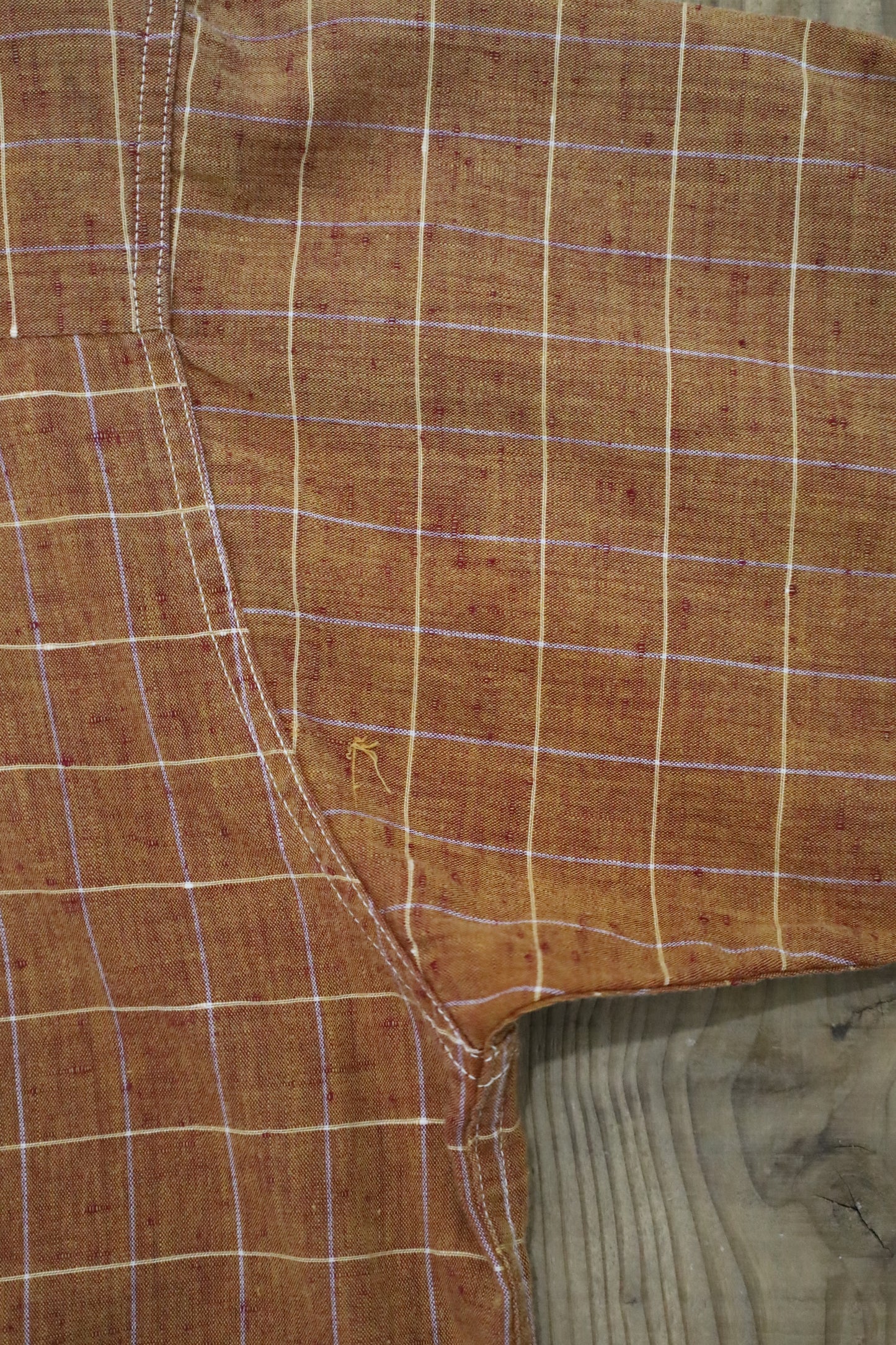 437 / 1950-60's Vintage BoReco Nep Fablic Check Shirt