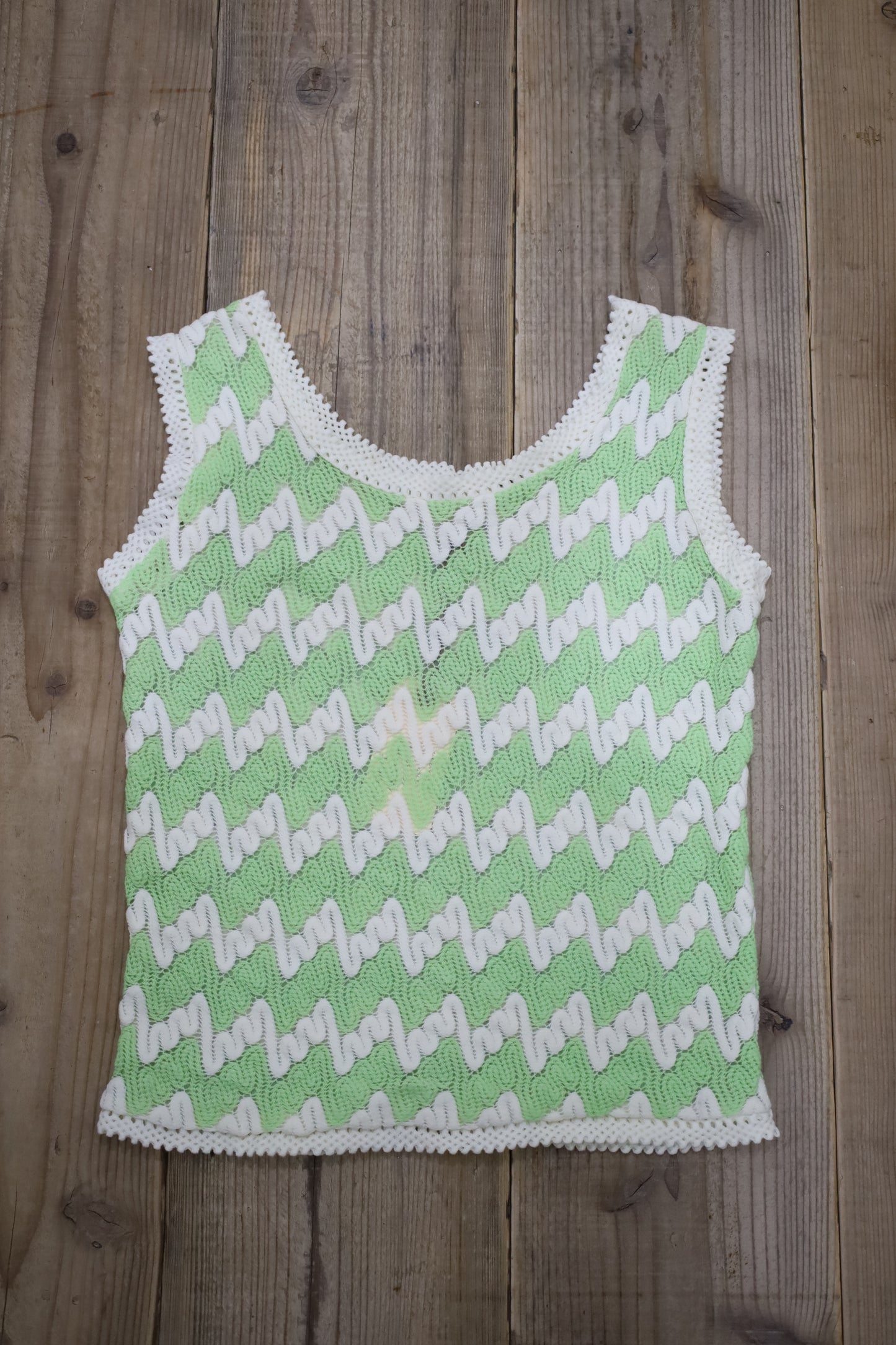 J280 / 1960's VINTAGE Acrylic Filne KNIT TANK TOP
