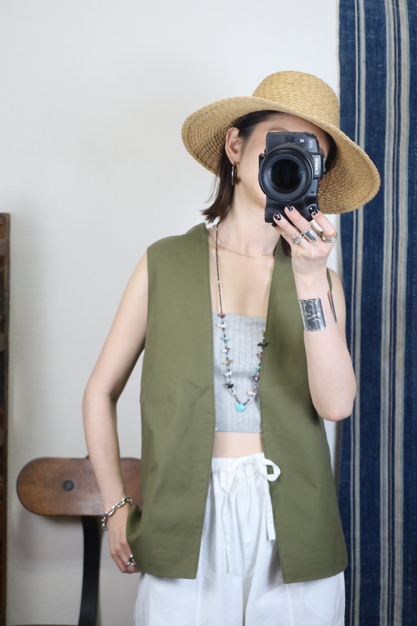 HOWIE 2WAY PINS VEST(Khaki)