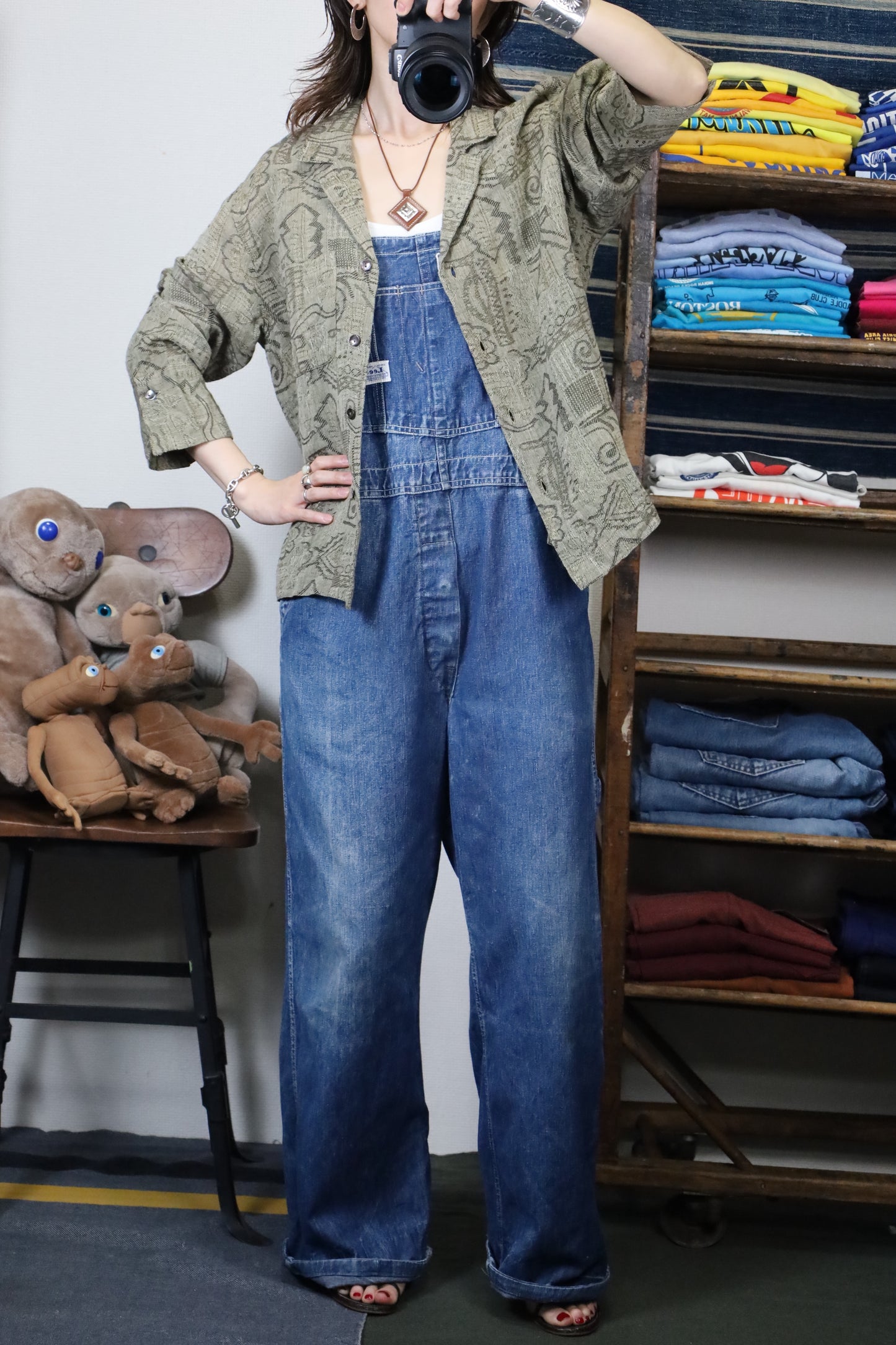 E144 / 2000's Used CHICO'S DESIGN Pattern Jacket