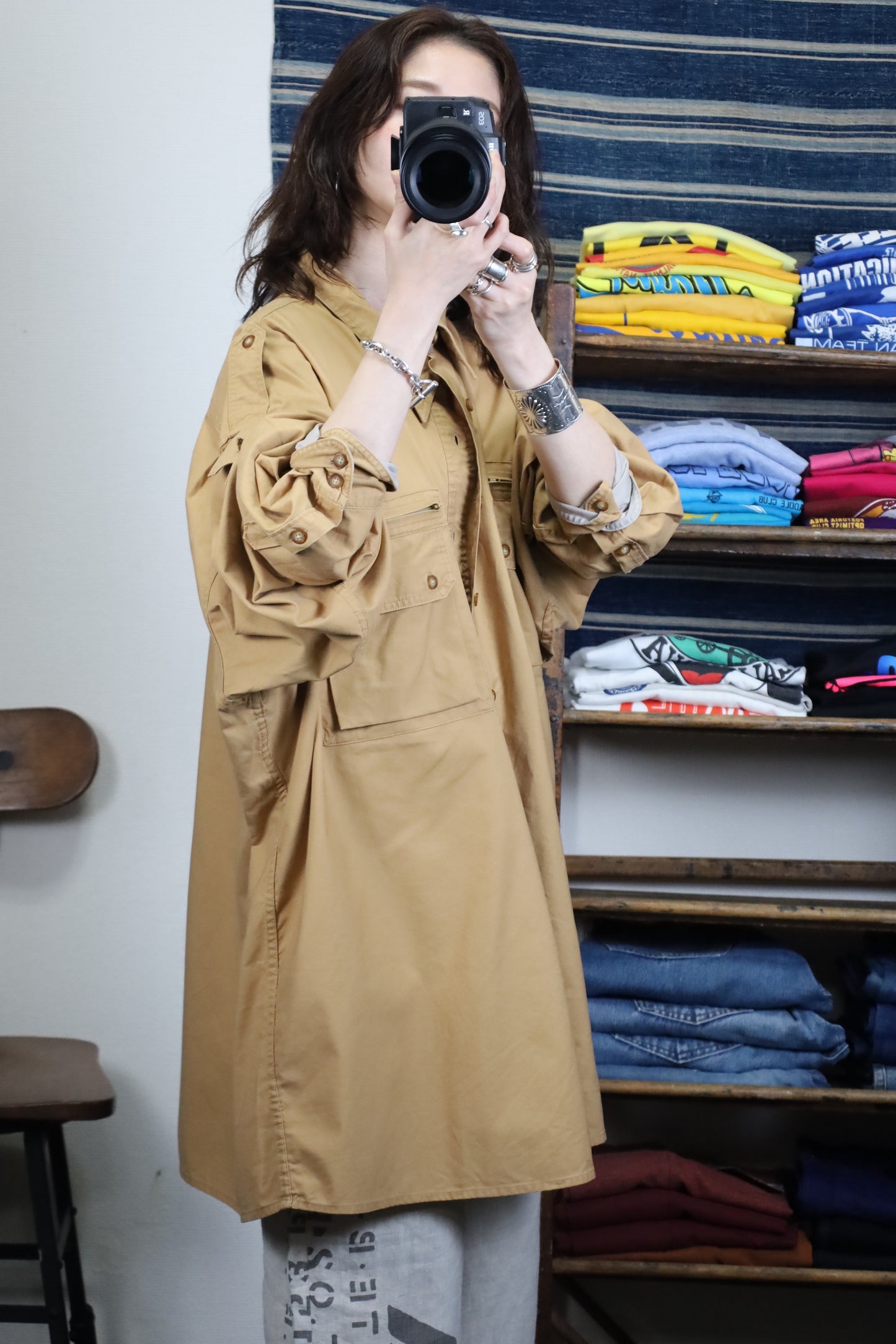 ★135 / 1990's Cabela's safari shirt