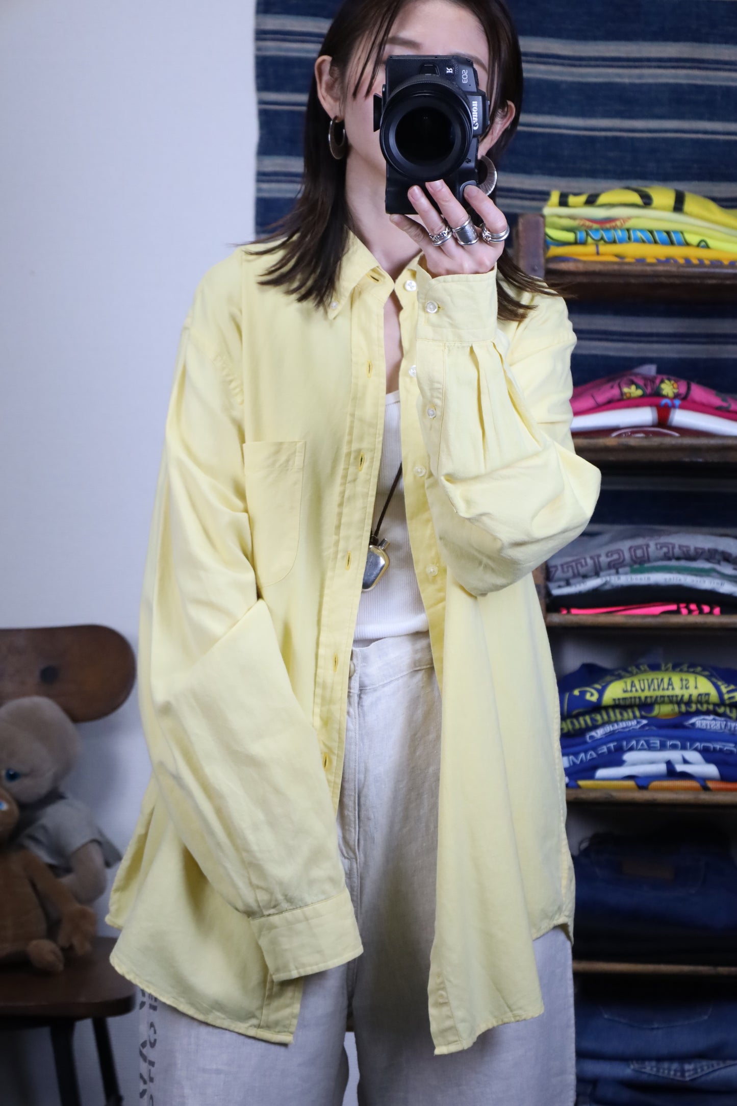 146 / 1990's LAND'S END cotton shirt