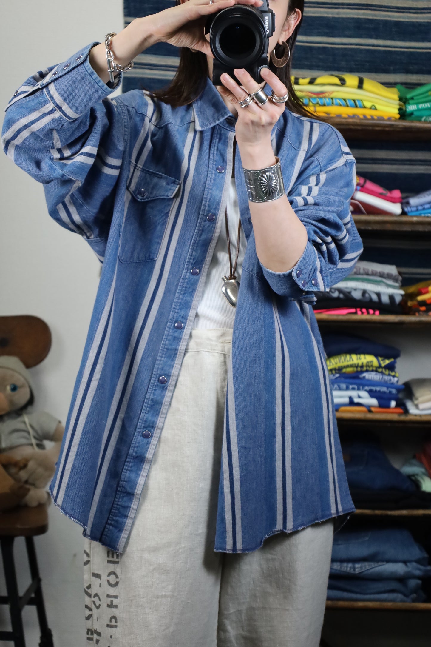 Z622 / 1990's Wrangler denim western shirt