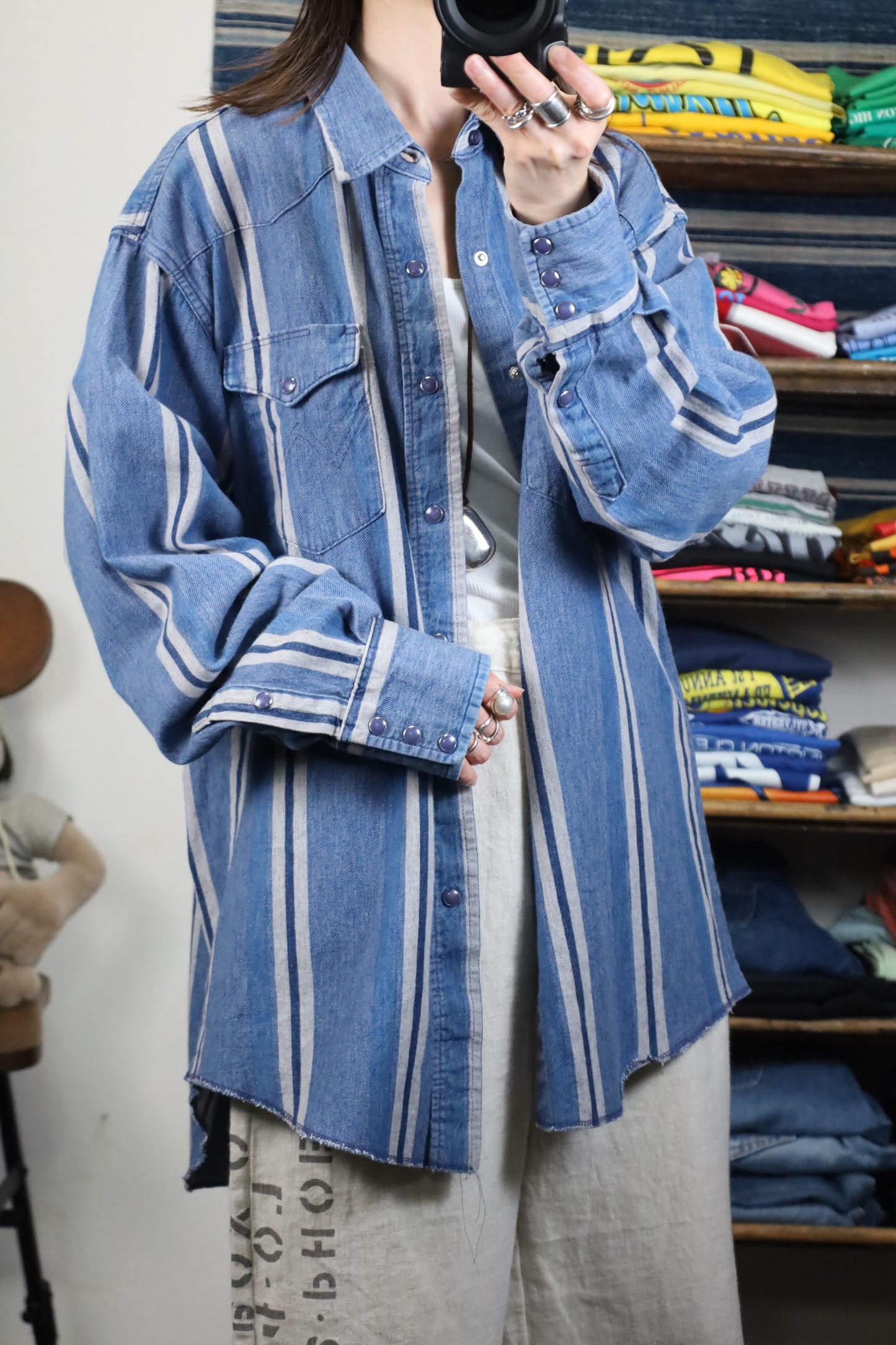 Z622 / 1990's Wrangler denim western shirt