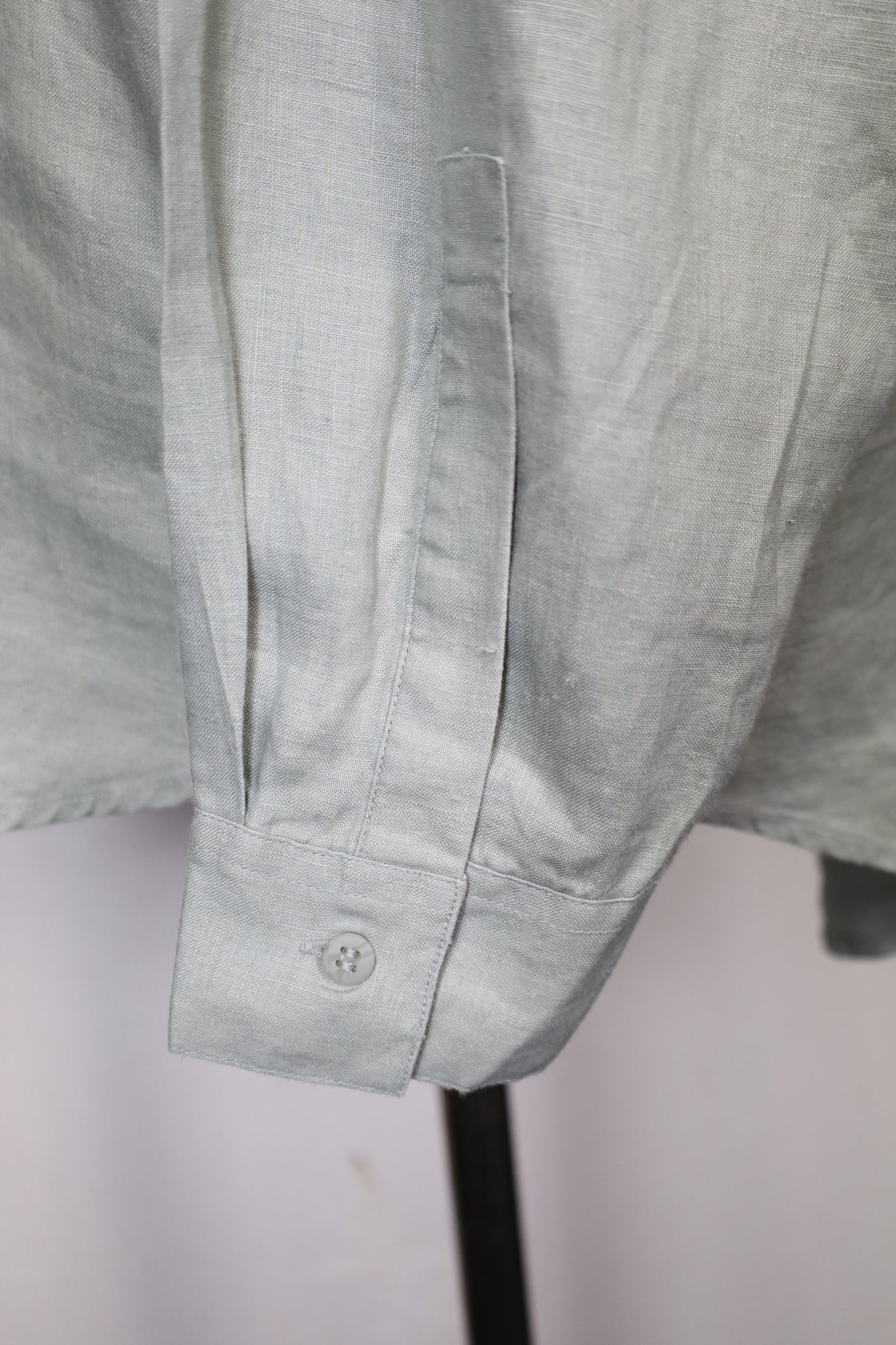 Z618 / 1990's GOOUCH no collar linen shirt