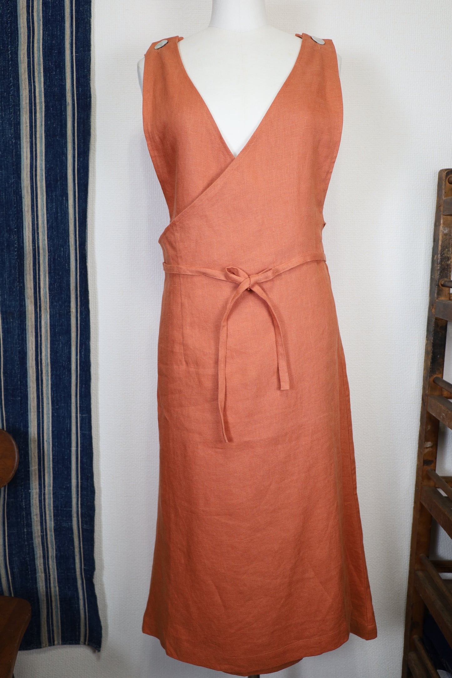 HOWIE apron linen one piece