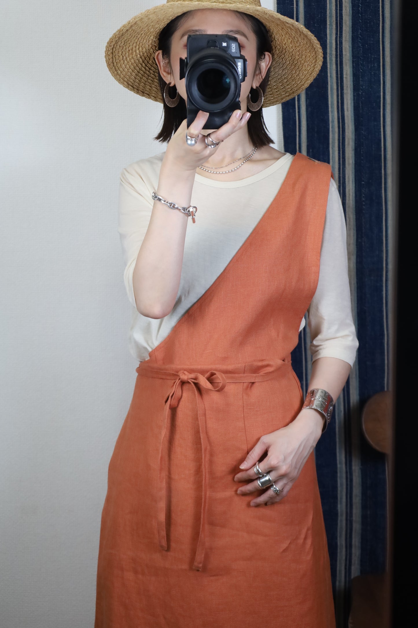 HOWIE apron linen one piece