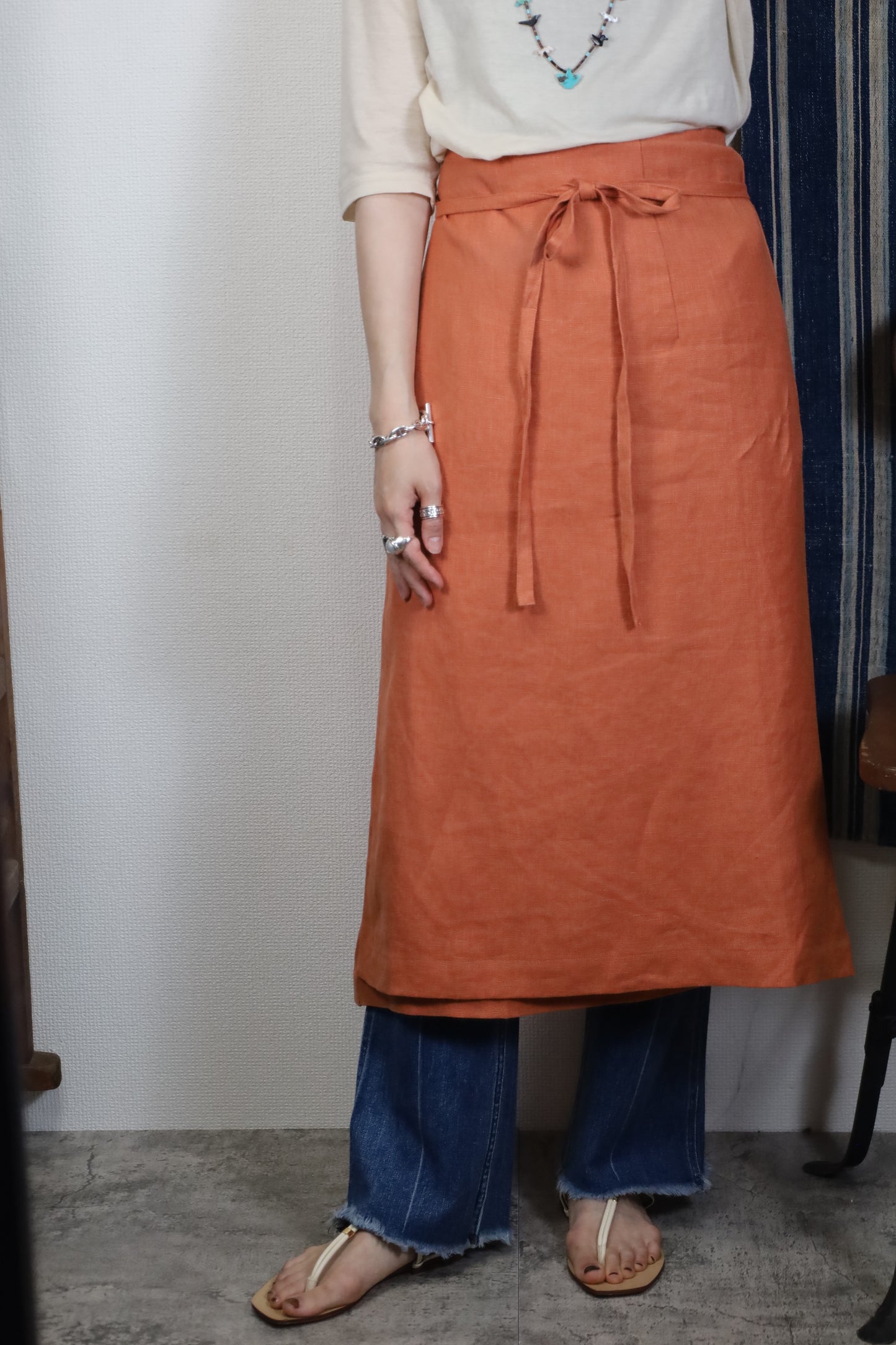 HOWIE apron linen one piece