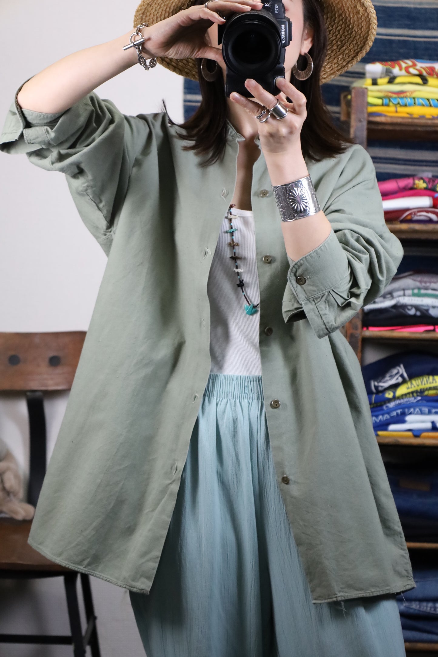 B276 / 1970's EURO military nocollar shirt