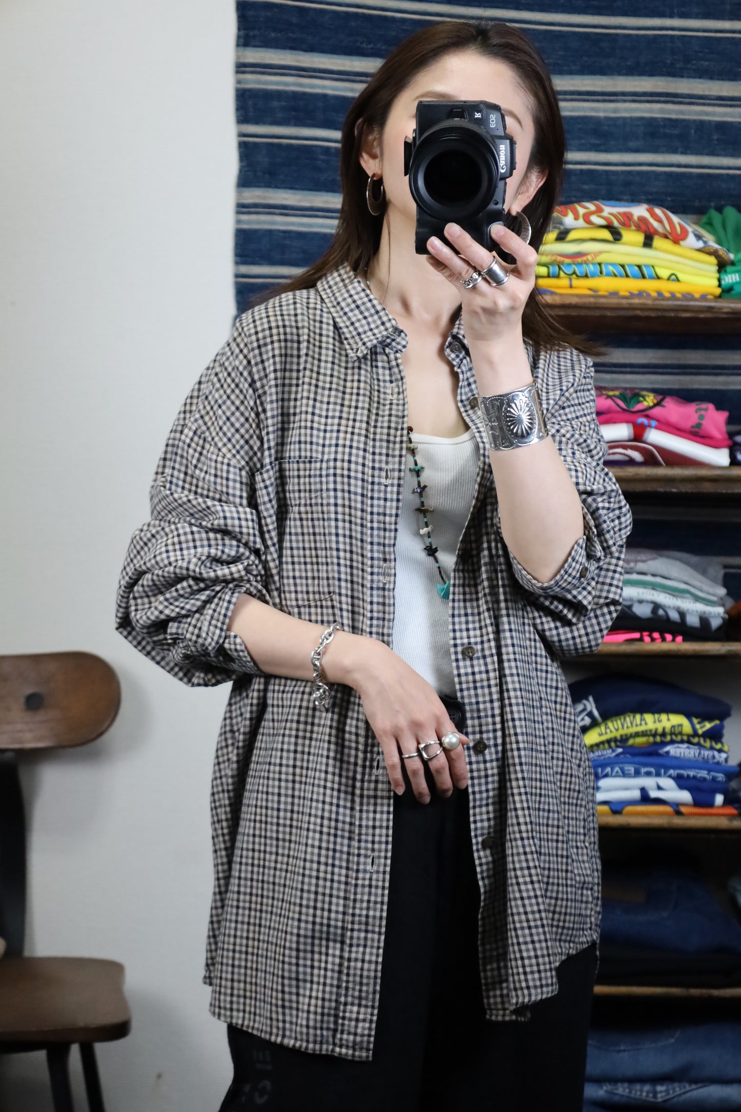 620 / 1990's OLD GAP check shirt