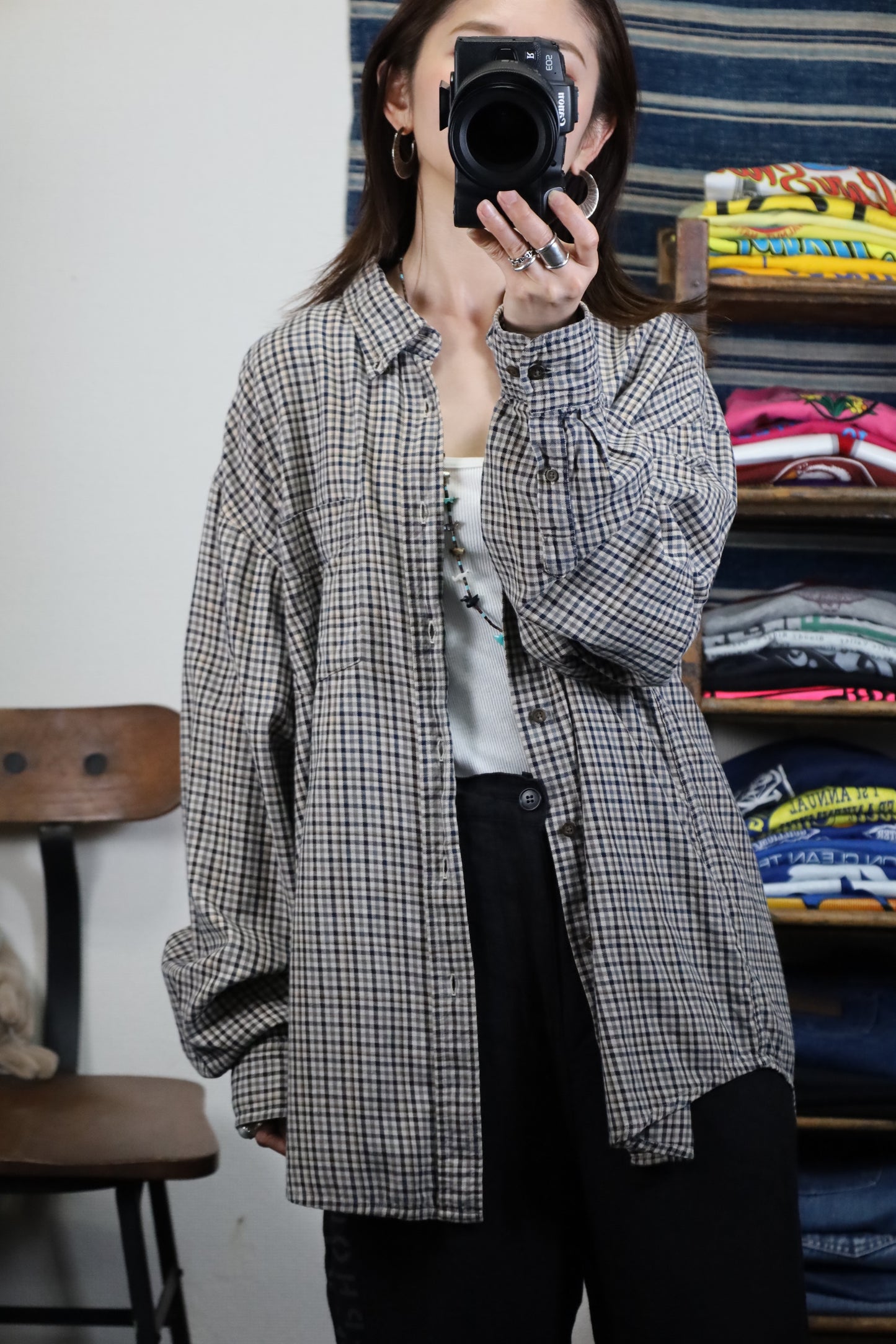 620 / 1990's OLD GAP check shirt