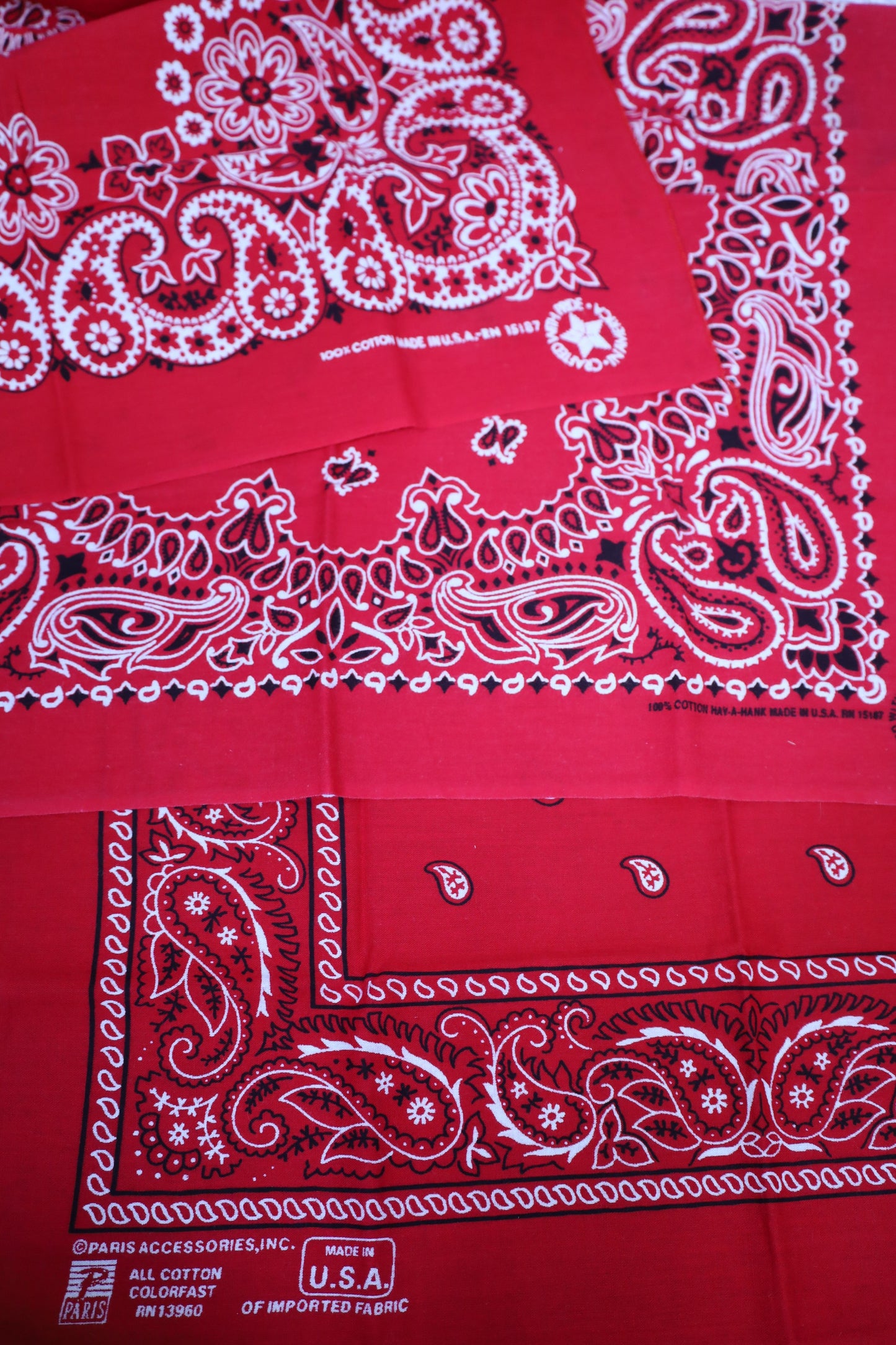 1980's Vintage bandana (red)