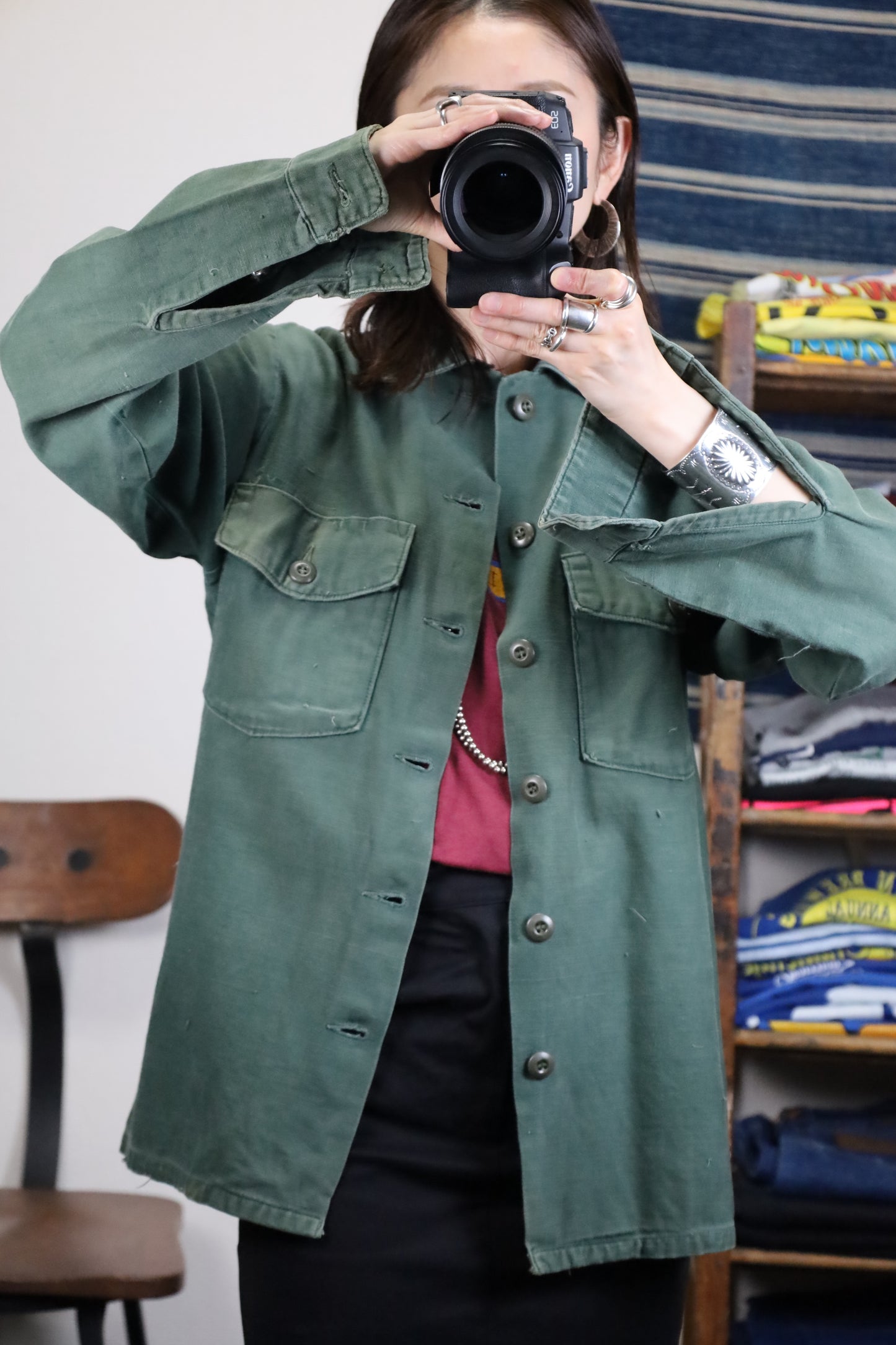 Z677 / 1970's vintage USARMY UTILITY shirt