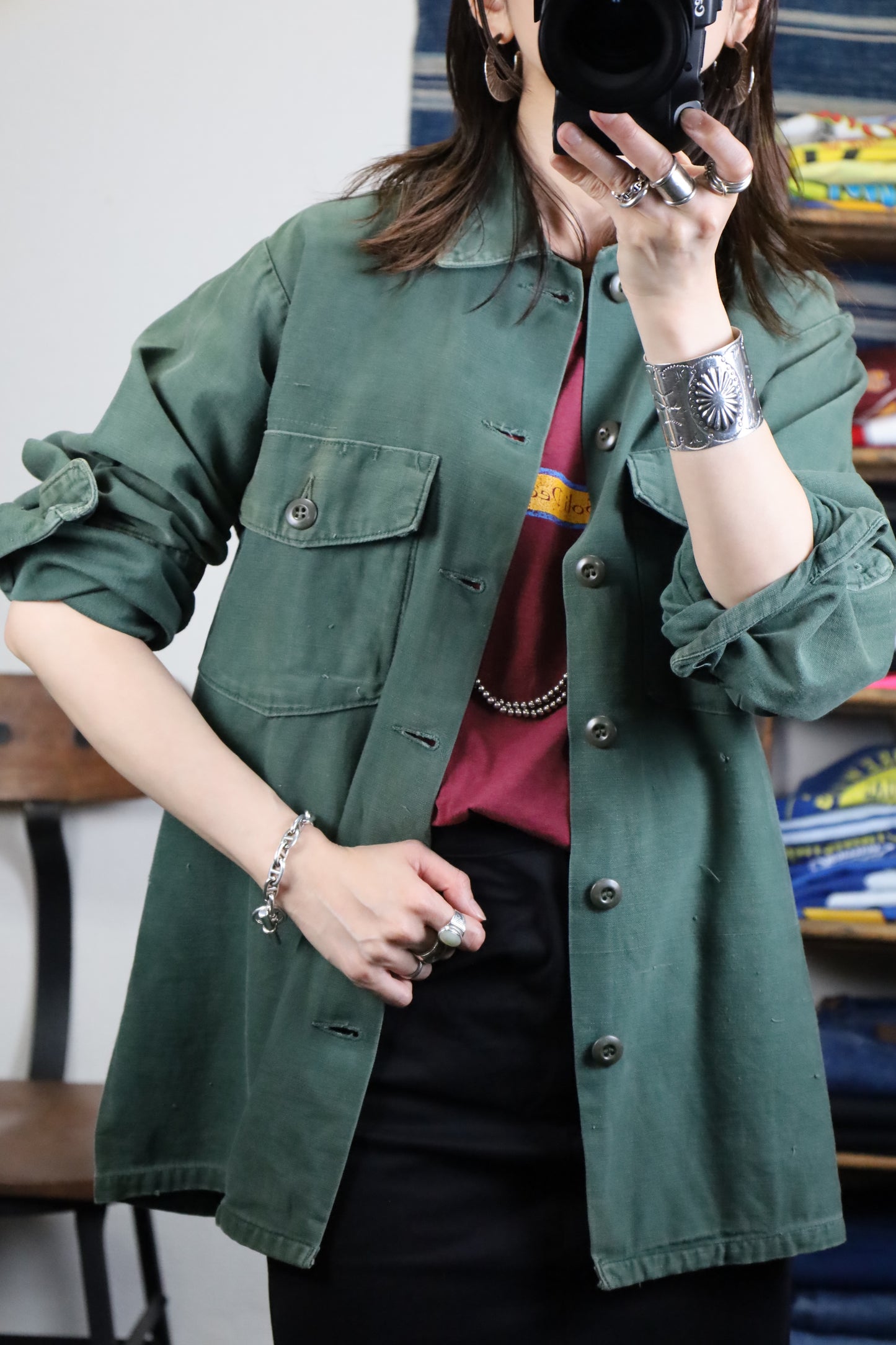 Z677 / 1970's vintage USARMY UTILITY shirt