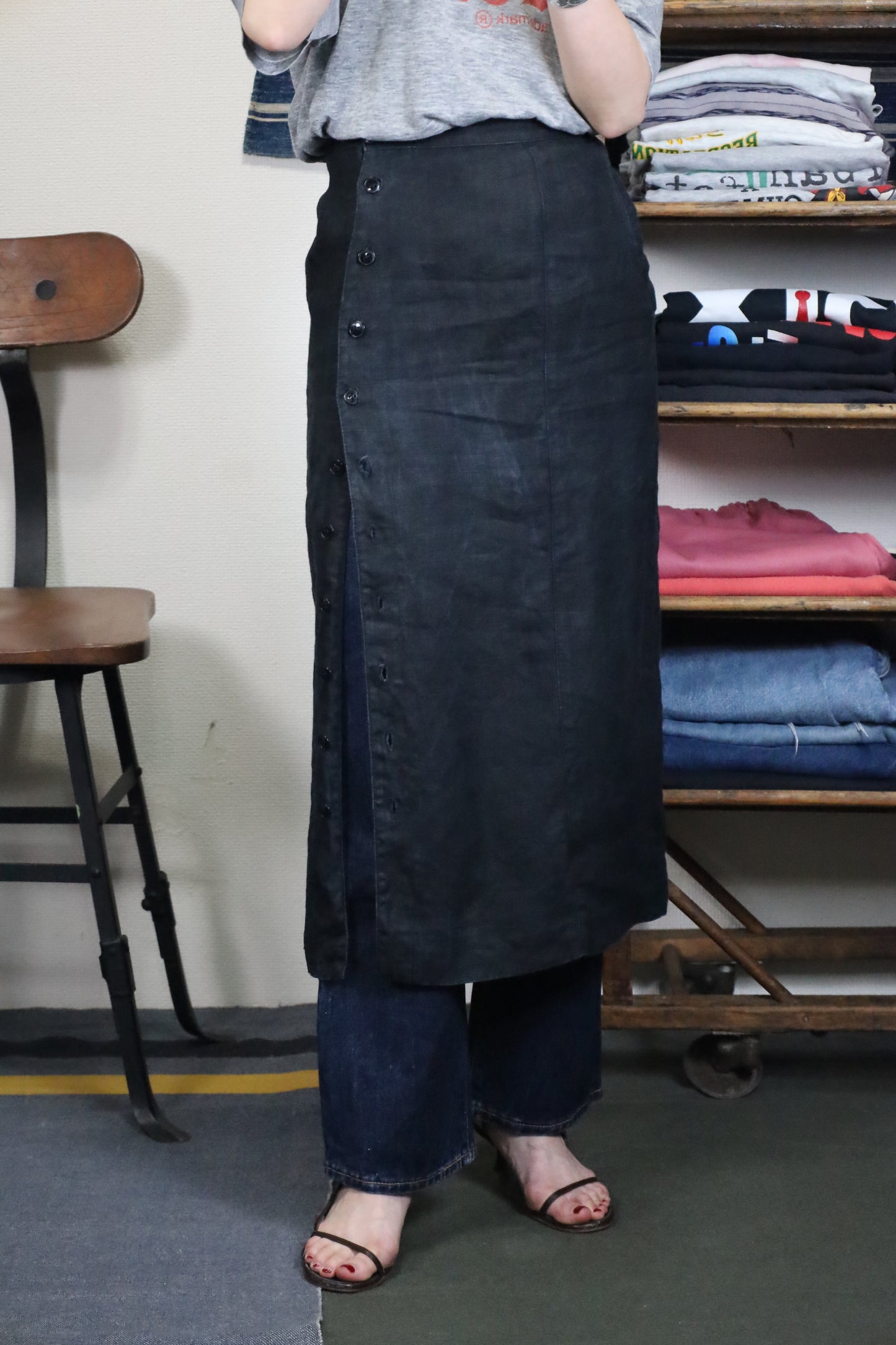 189 / early2000's finity linen skirt