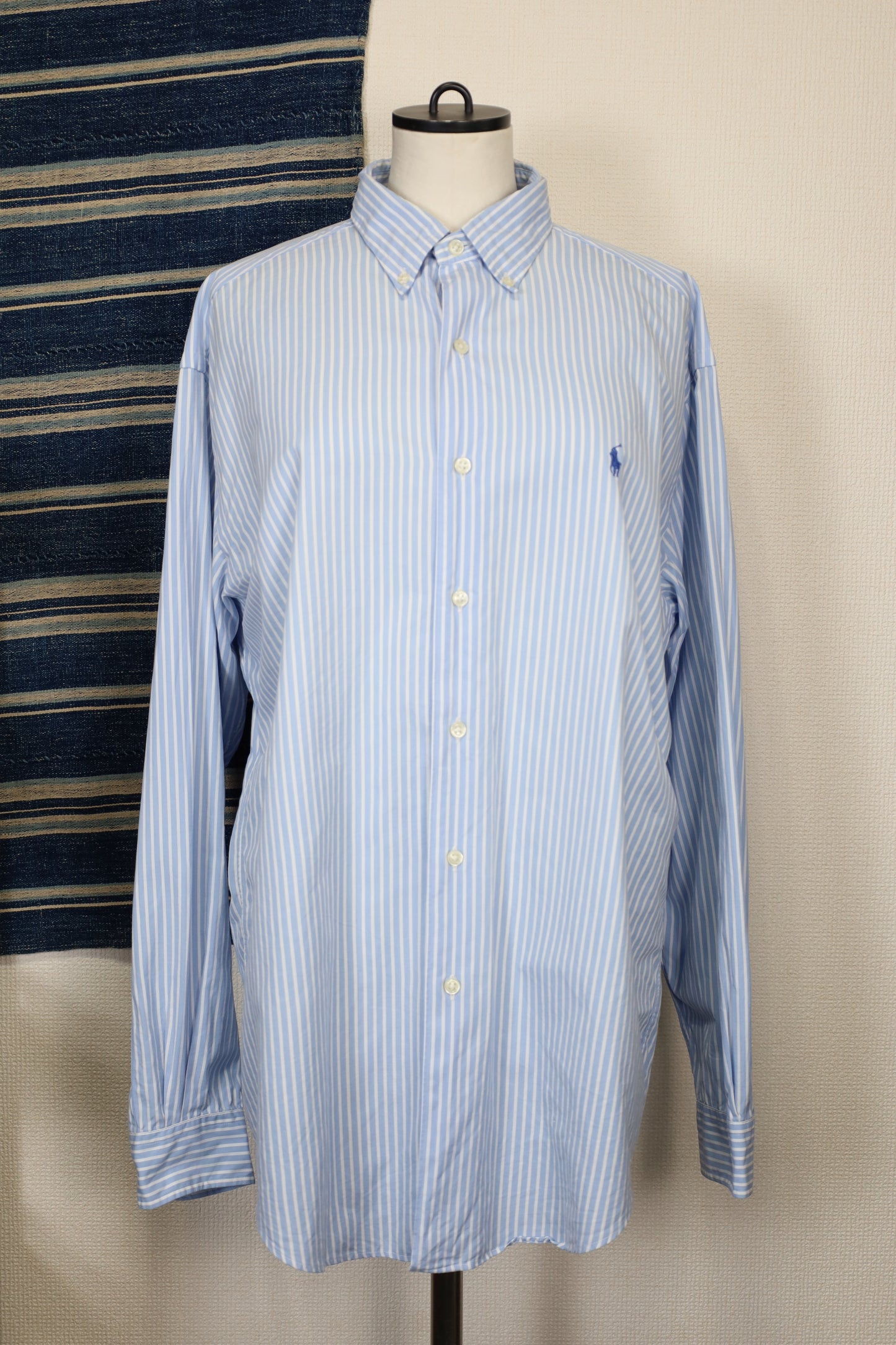 A700 / 1990's OLD Ralph Lauren Blue Stripe Shirt MARLOWE
