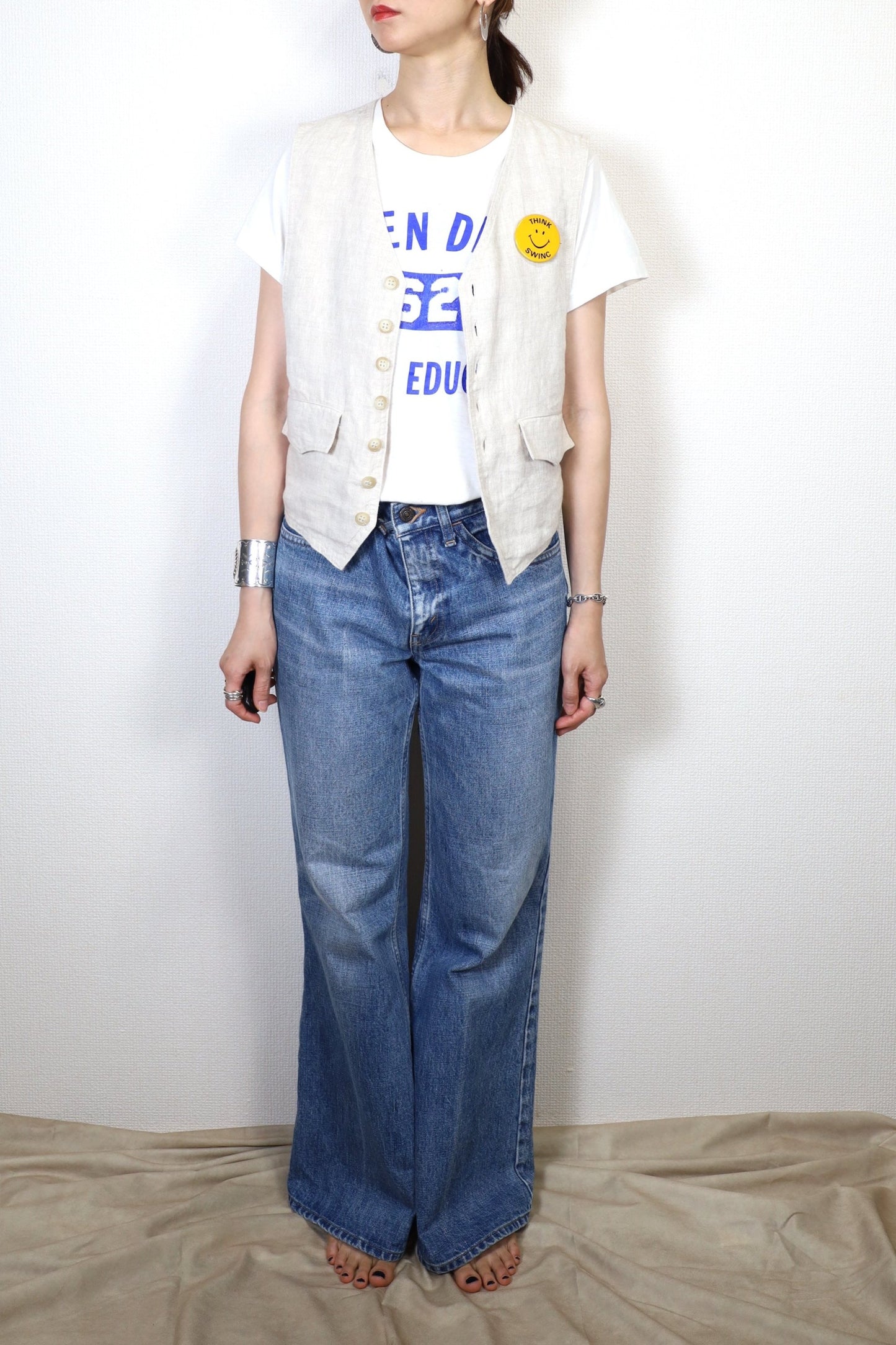 HOWIE linen vest (beige)