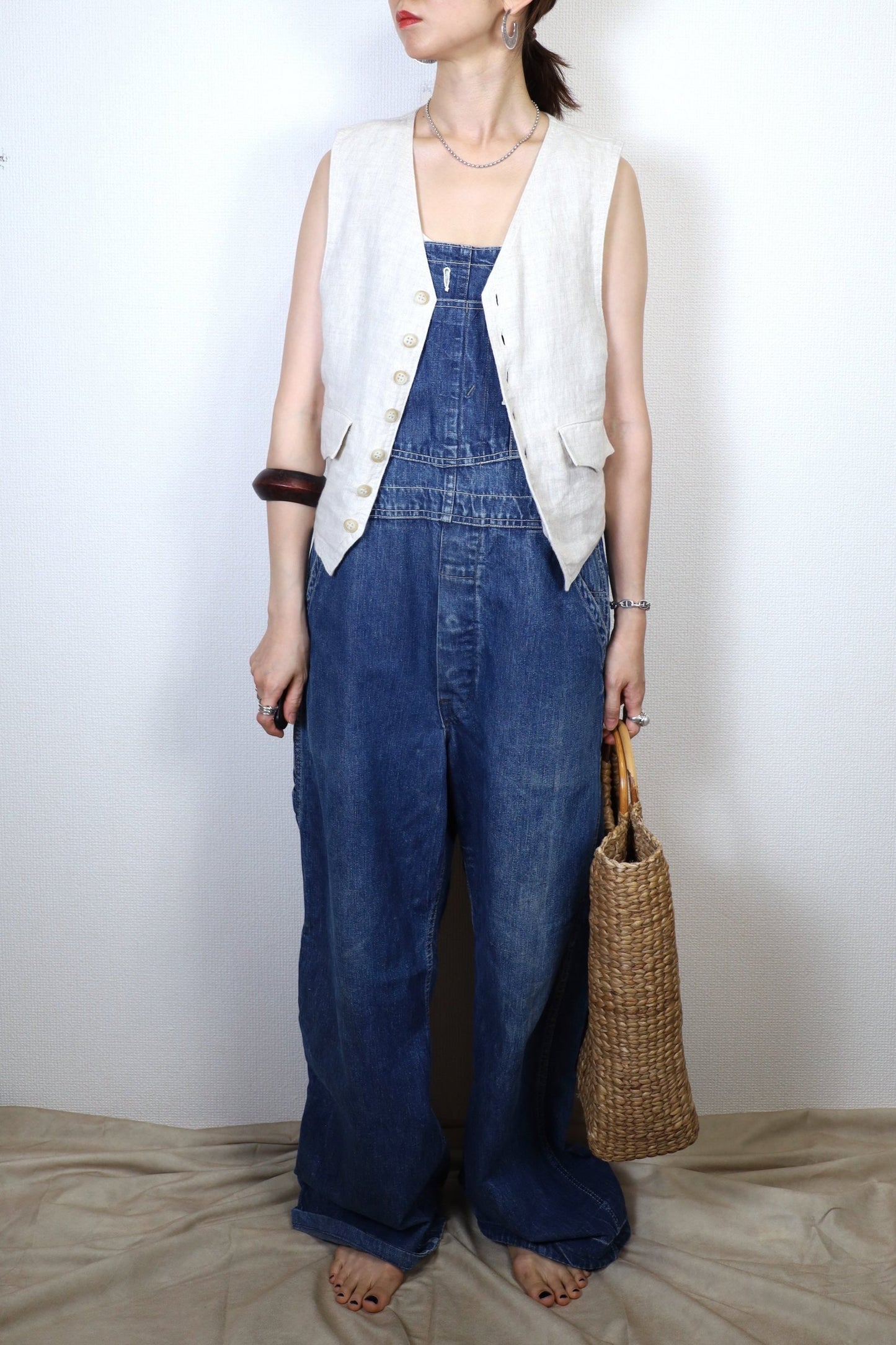 HOWIE linen vest (beige)