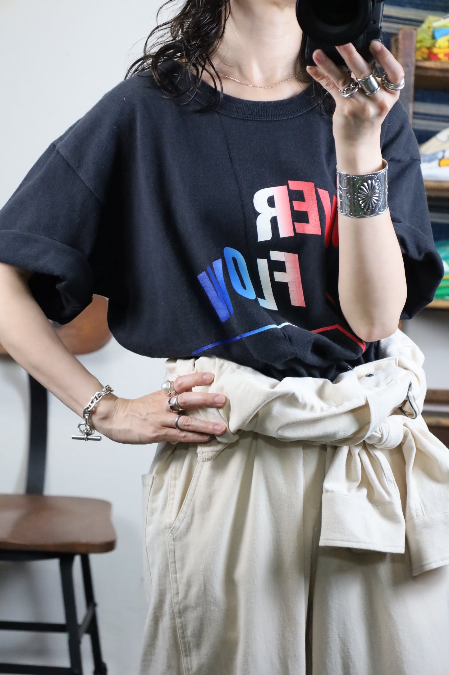 Z649 / 1990's OLD Champion Print TEE