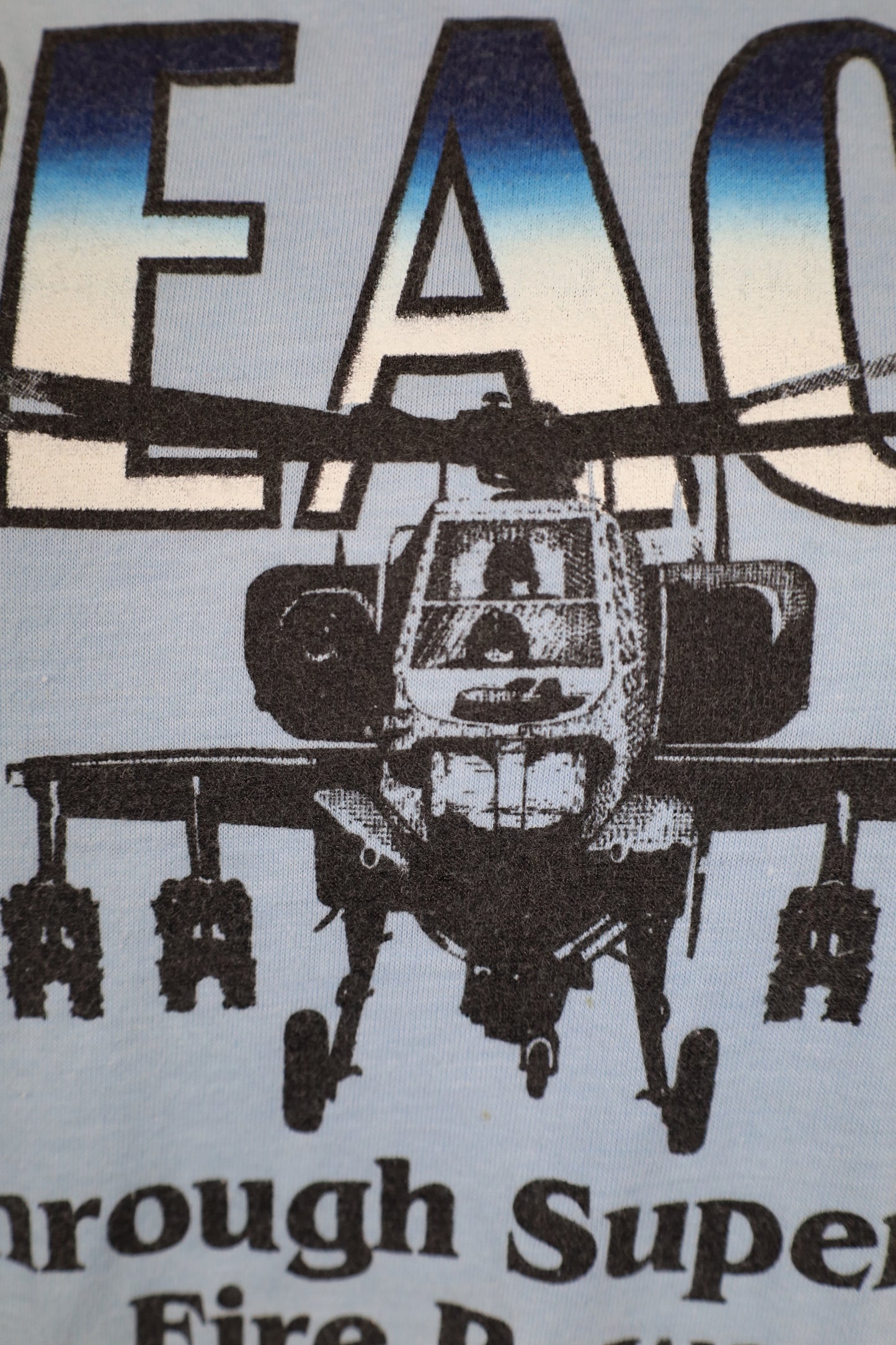 B521 / 1980's OLD Hanes PEACE Print T-Shirt
