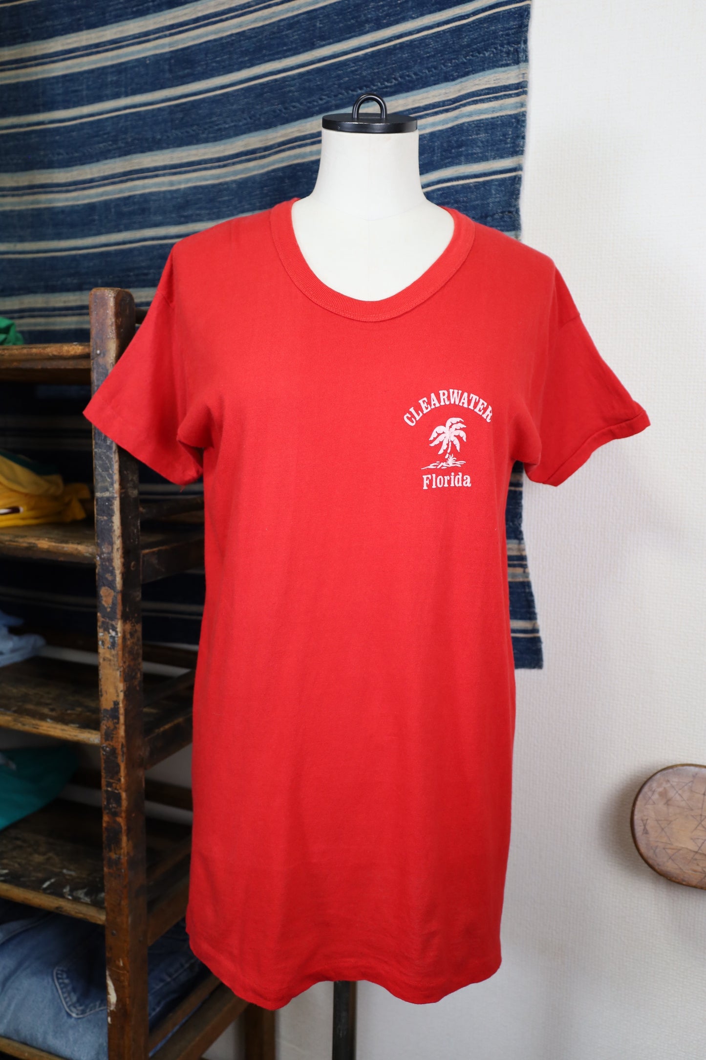 B540 / 1990's OLD Sherry CLEARWATER Print T-Shirt