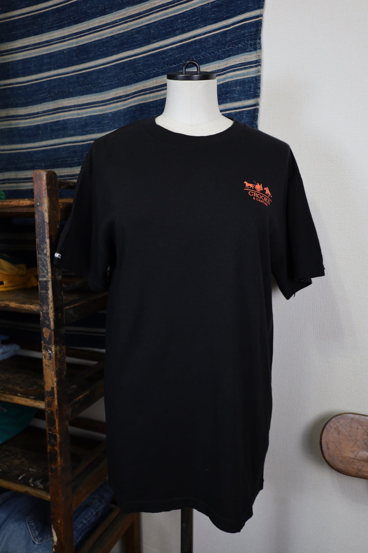 Z177 / 2000's USED CROOKS Print T-Shirt Good Print