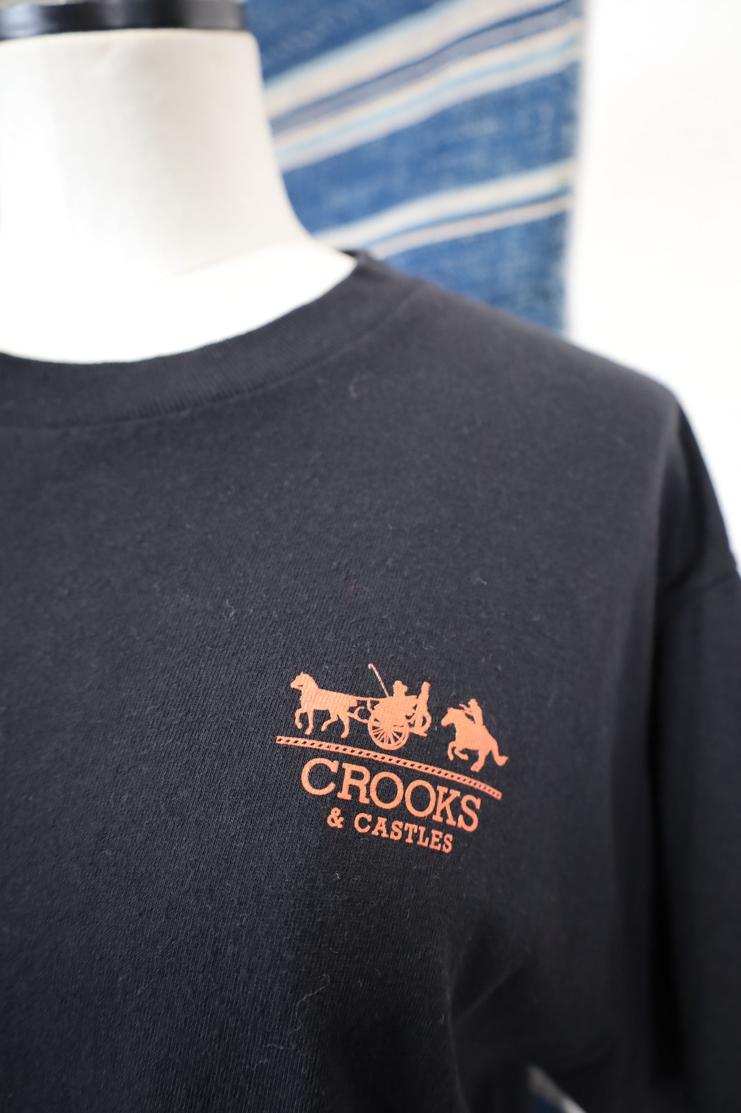 Z177 / 2000's USED CROOKS Print T-Shirt Good Print