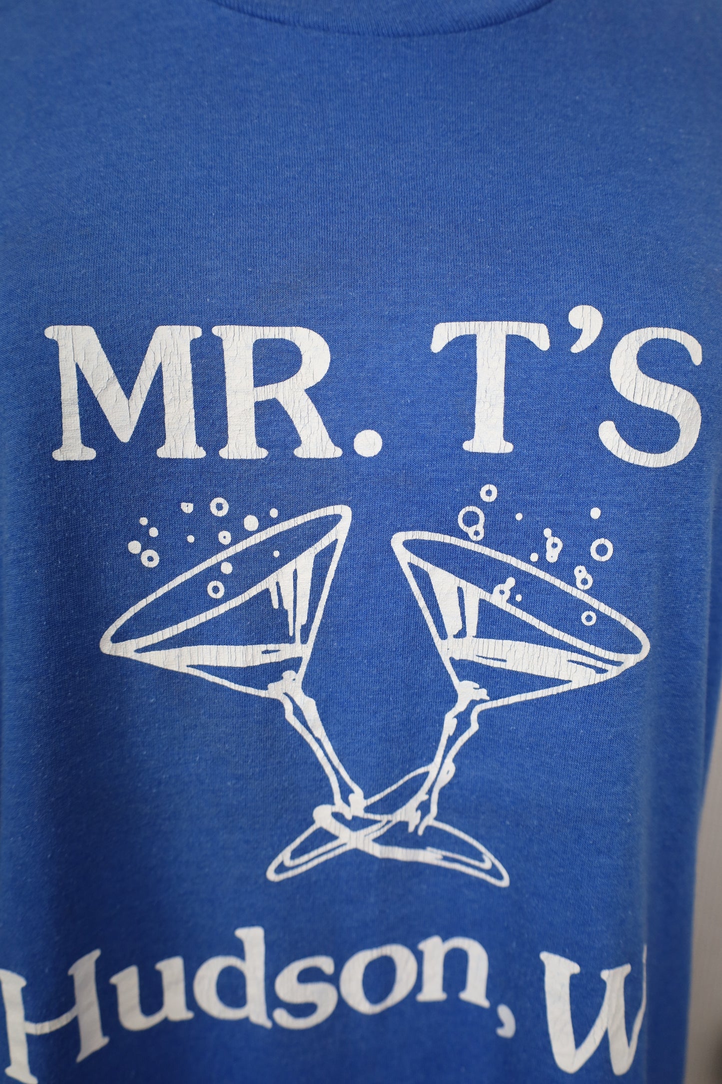 B459 / 1990's OLD SCREEN STARS MRT'S Hudson,wi print T-Shirt