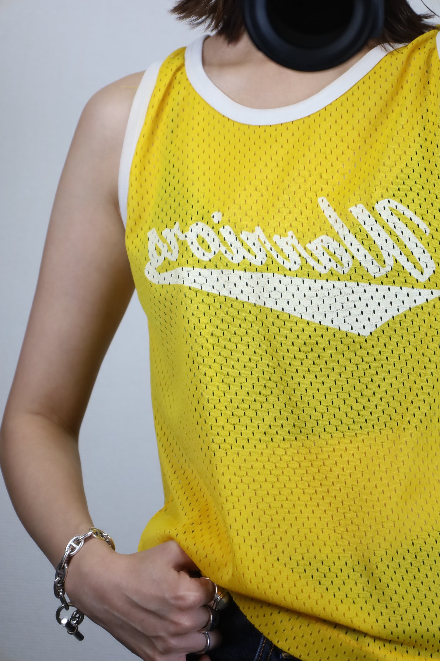 E222 / 1990's OLD CALIFORNIA flesh MESH TANKTOP