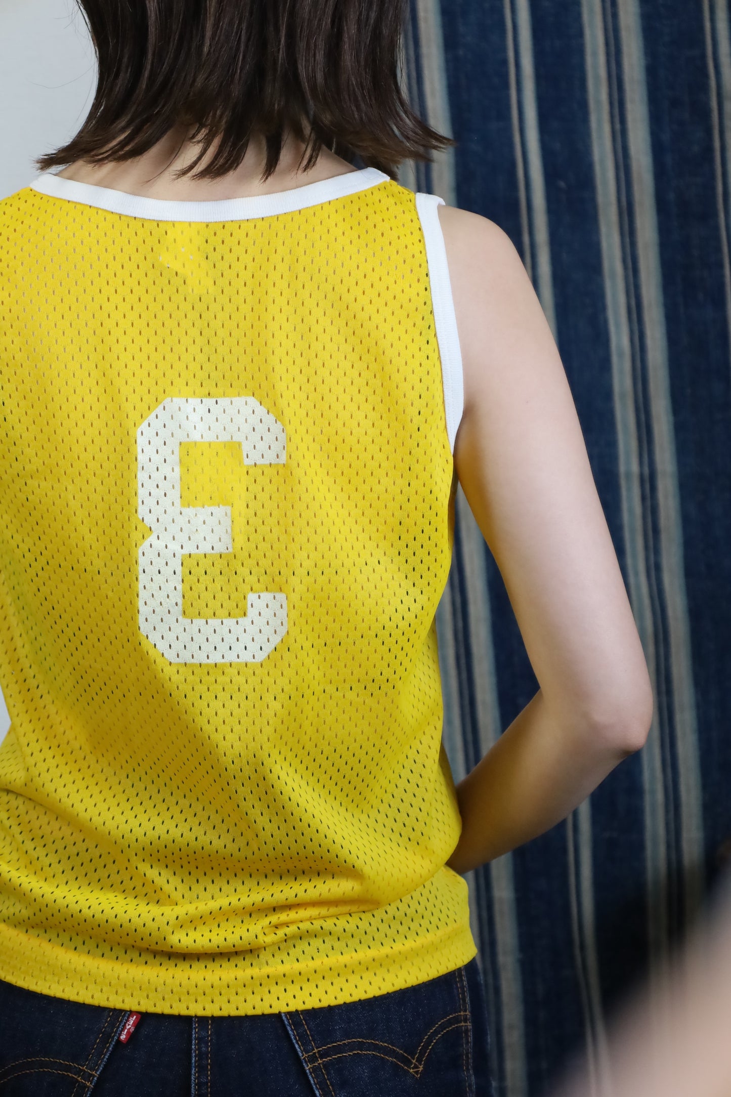 E222 / 1990's OLD CALIFORNIA flesh MESH TANKTOP