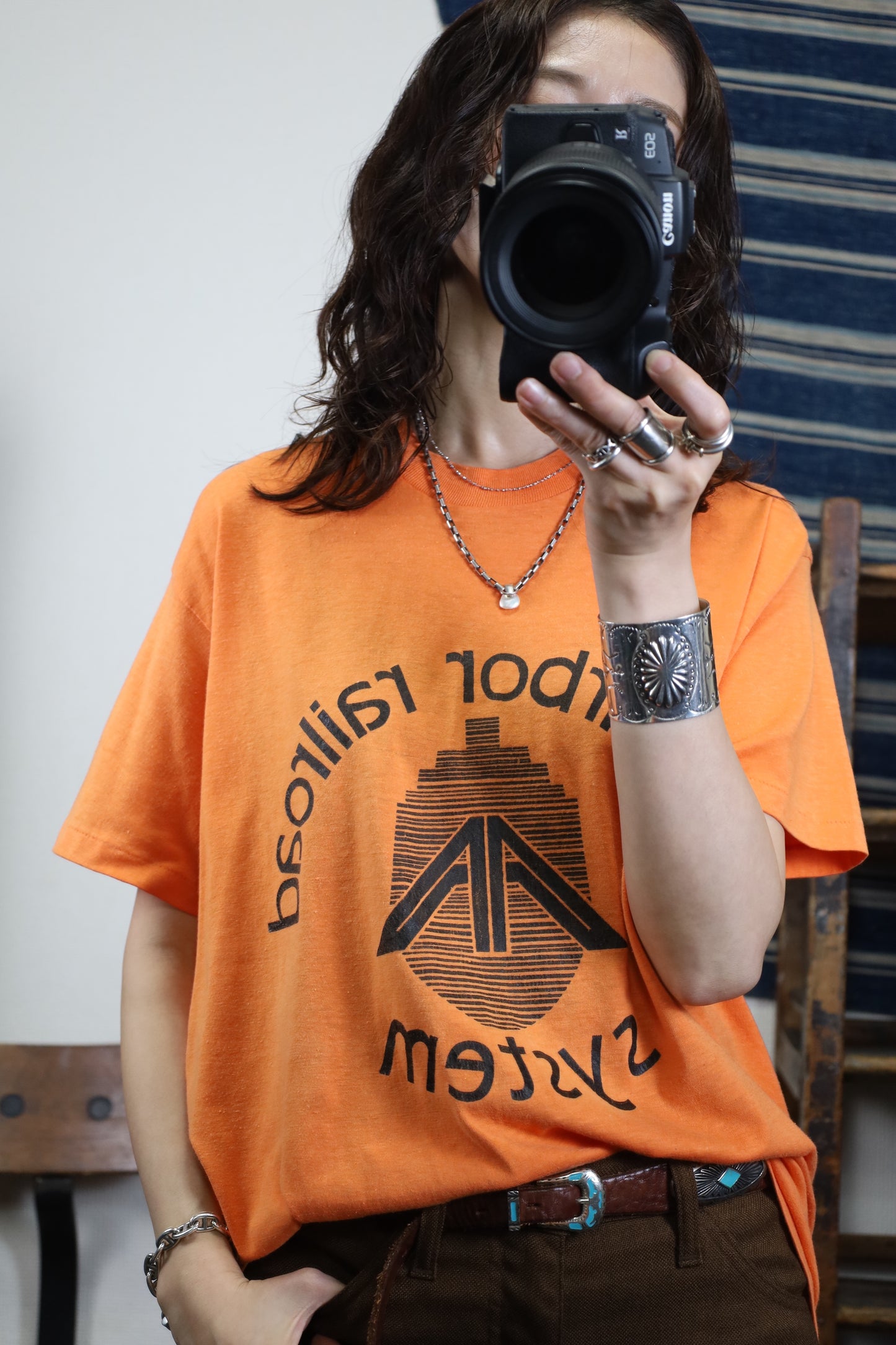 B468 / 1990's OLD UNKNOWN ann arbor railroad Print T-Shirt