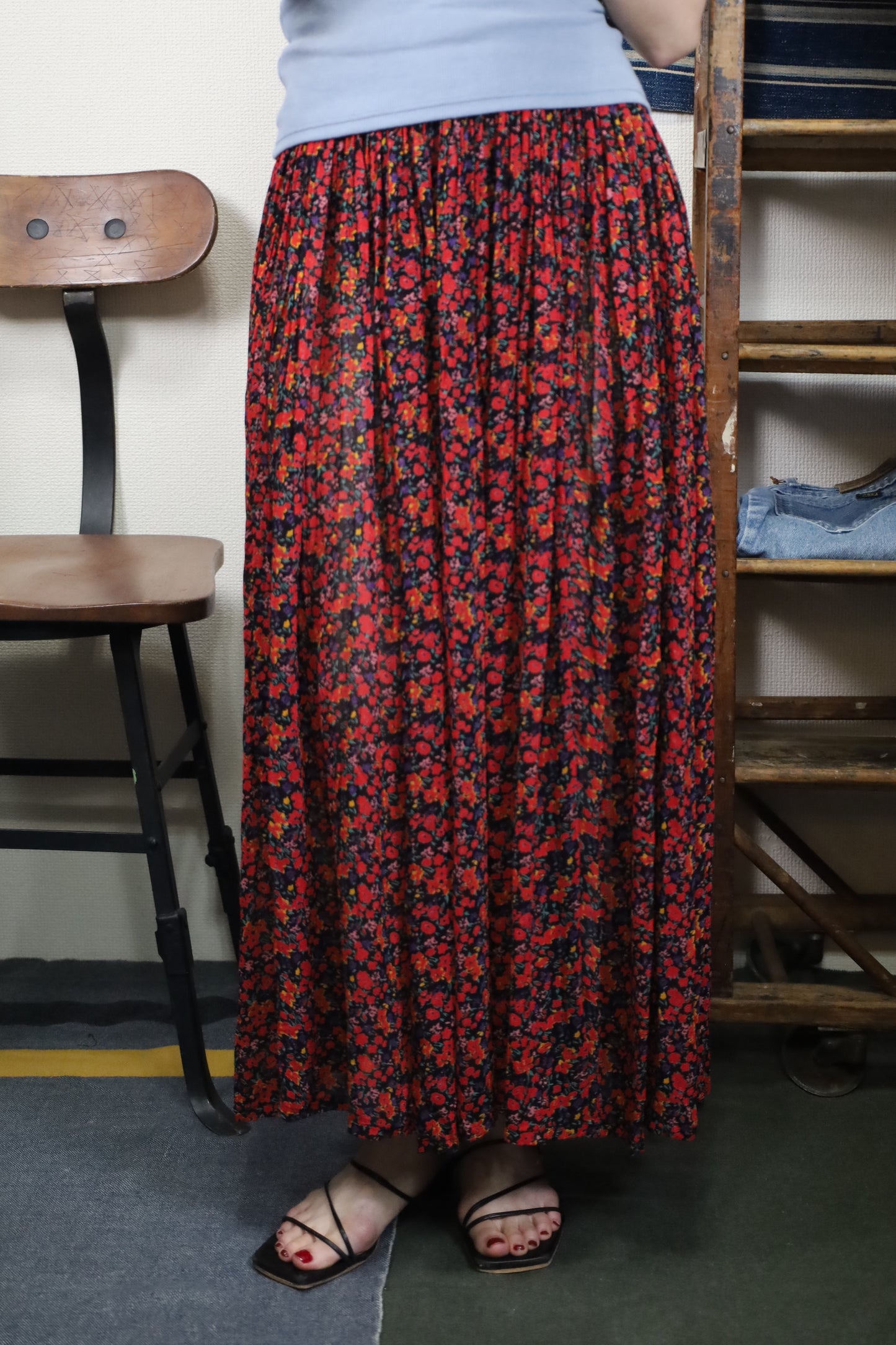 B574 / OLD GAP Flower pattern skirt