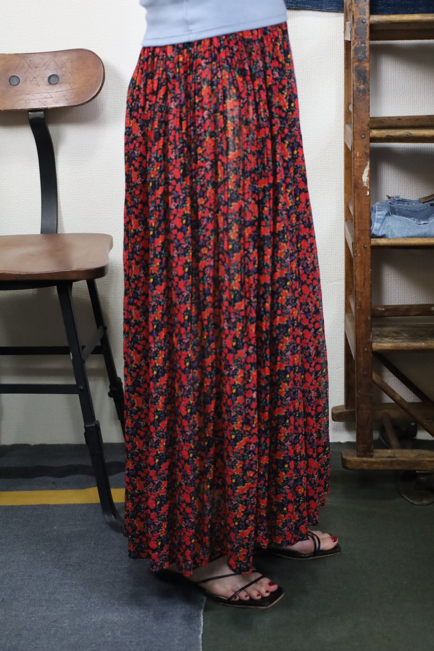 B574 / OLD GAP Flower pattern skirt