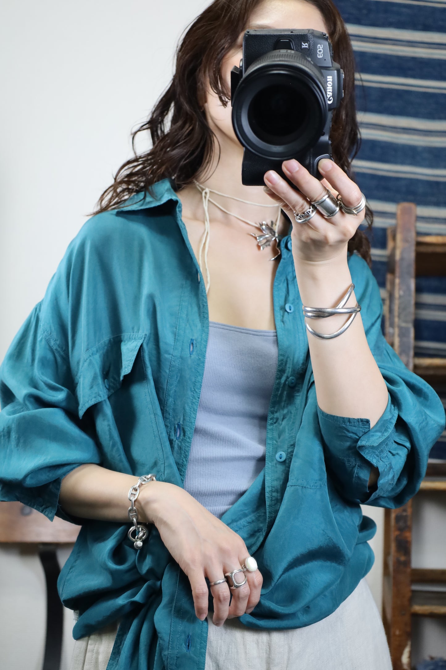 Z171 / 1990's Duke silk shirt
