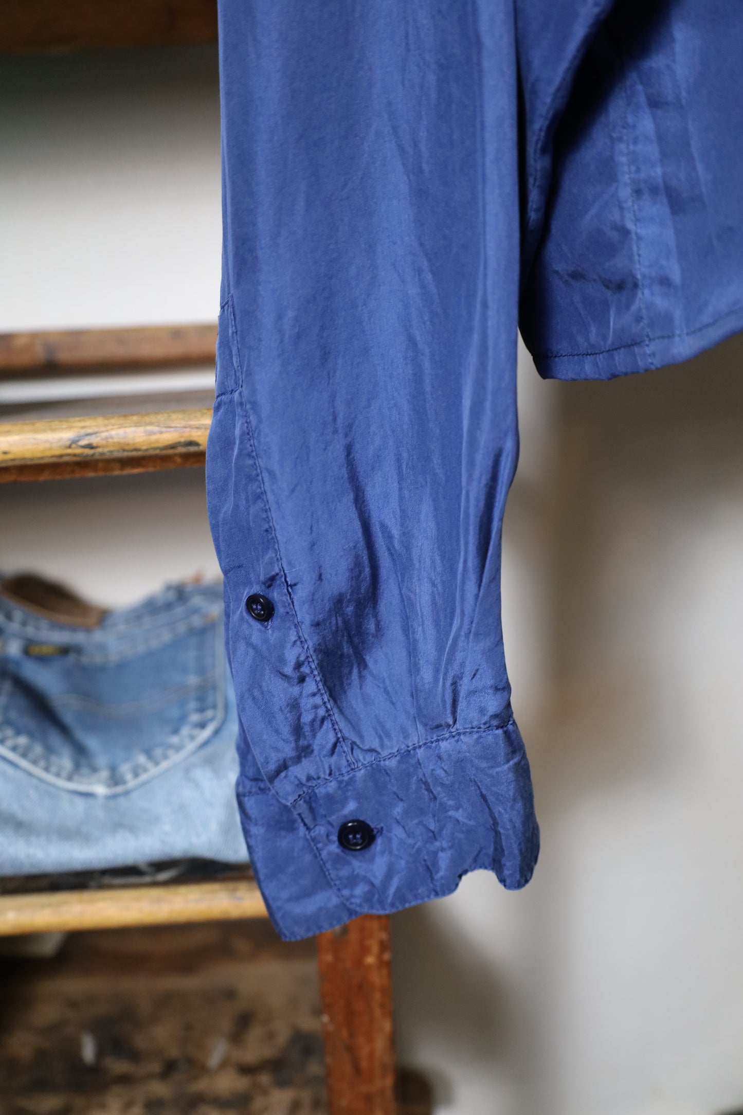 B411 / 1990's UNKNOWN silk shirt