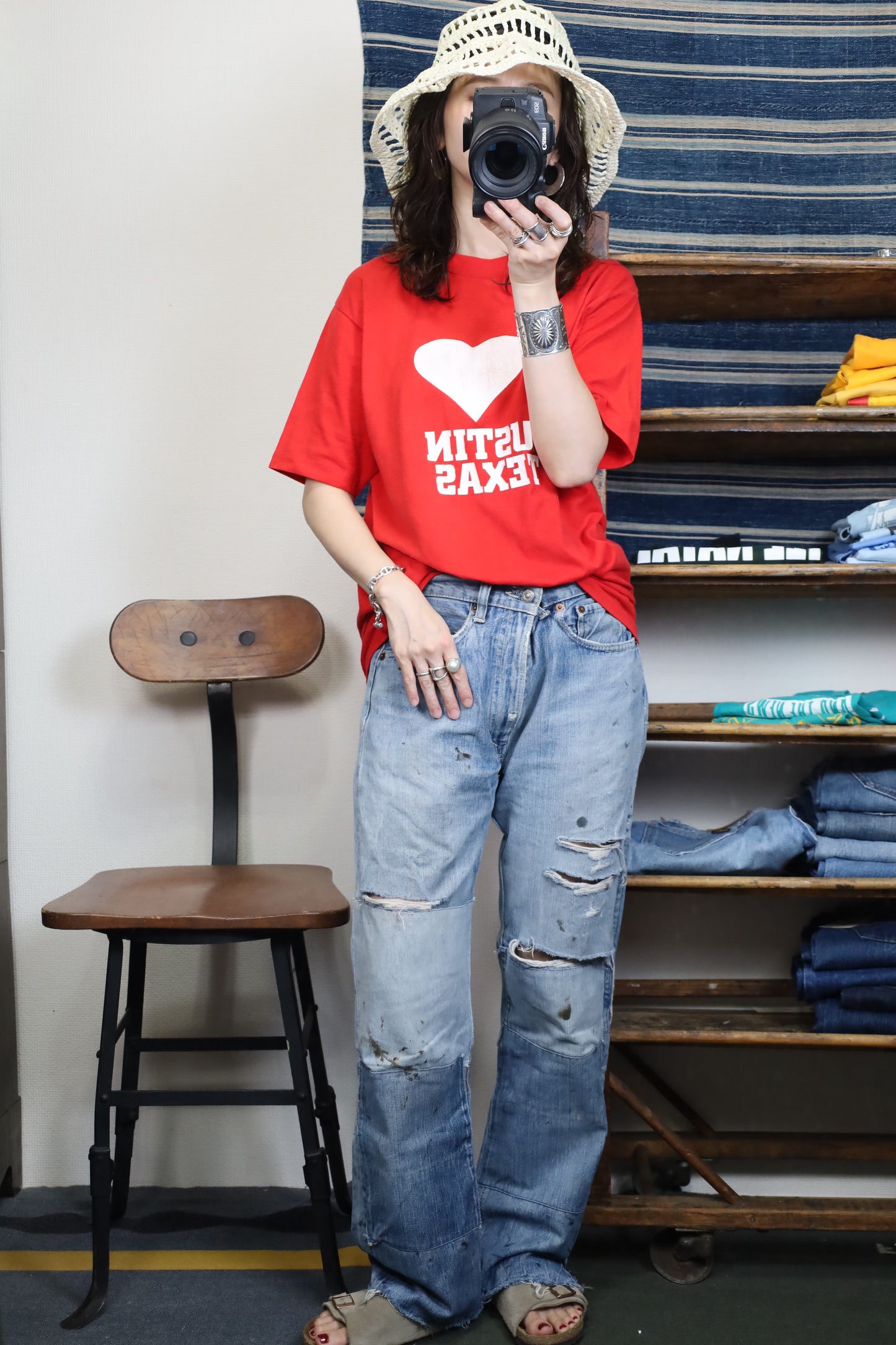 B514 / 1980's sportwear print tee