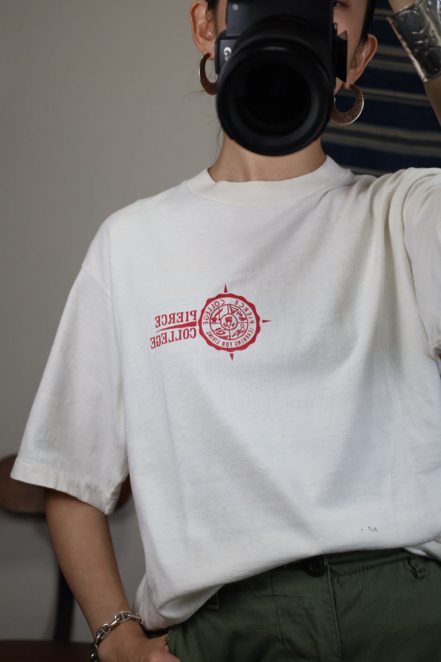 B492 / 1990's Collegiate pacific PIERCE COLLEGE tee