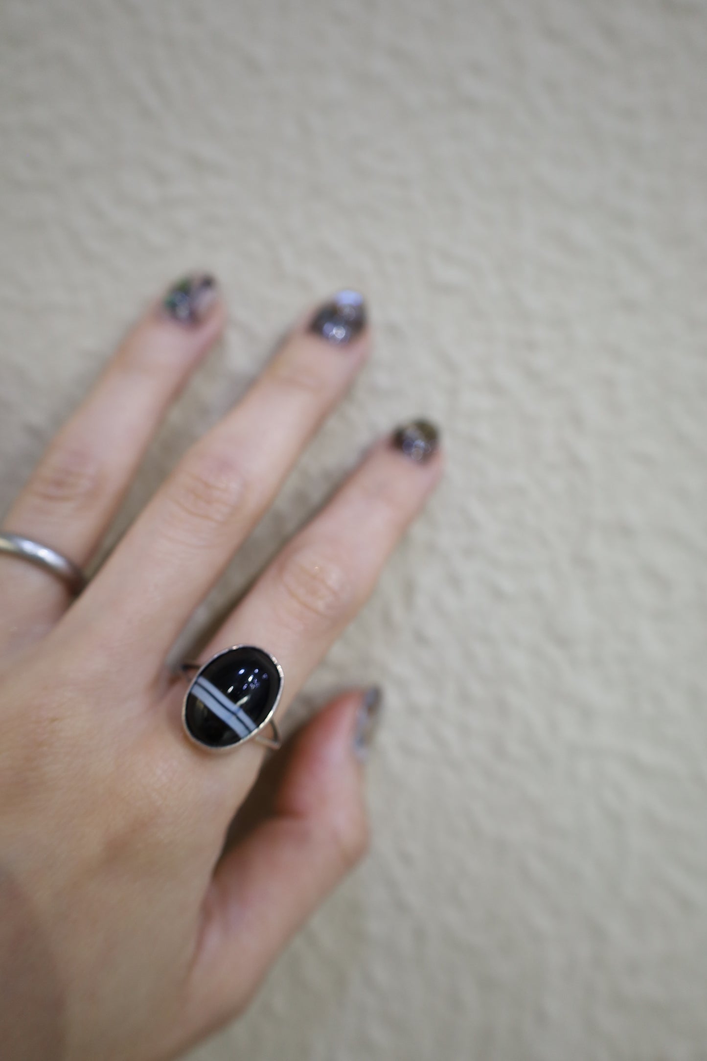 75 / silver 925 onyx ring