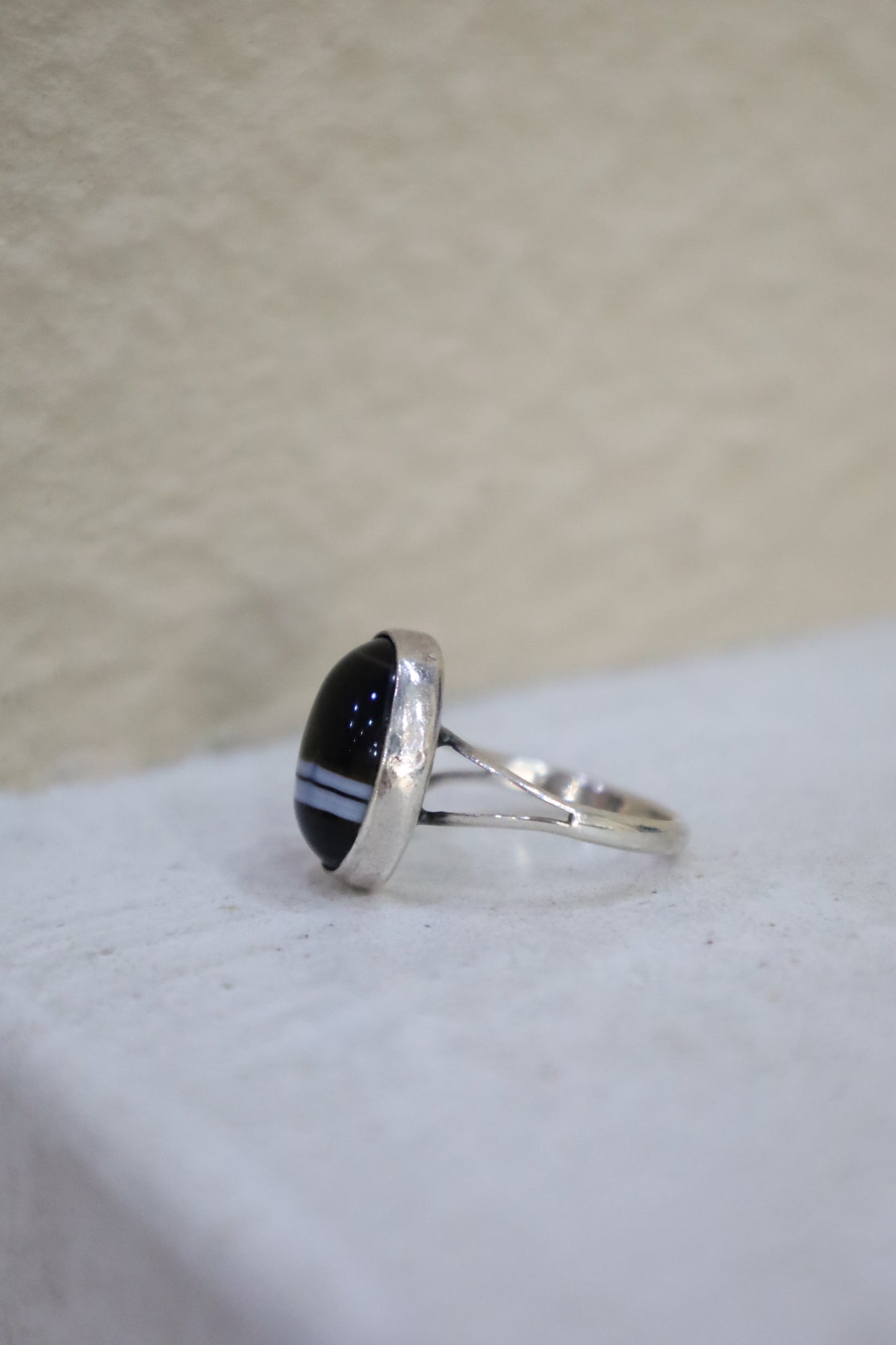 75 / silver 925 onyx ring