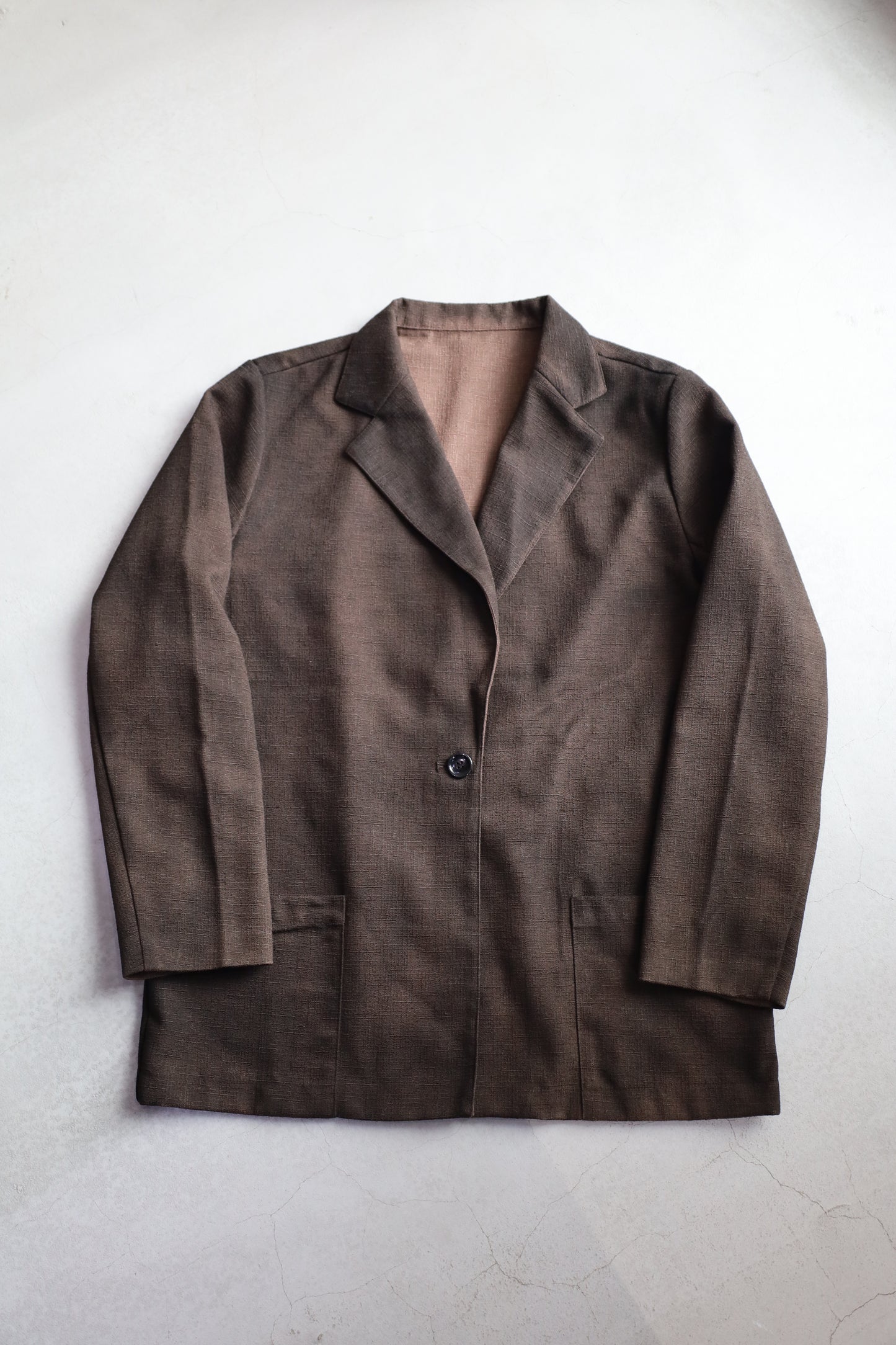 HOWIE black spray fade tailored jacket (brown)