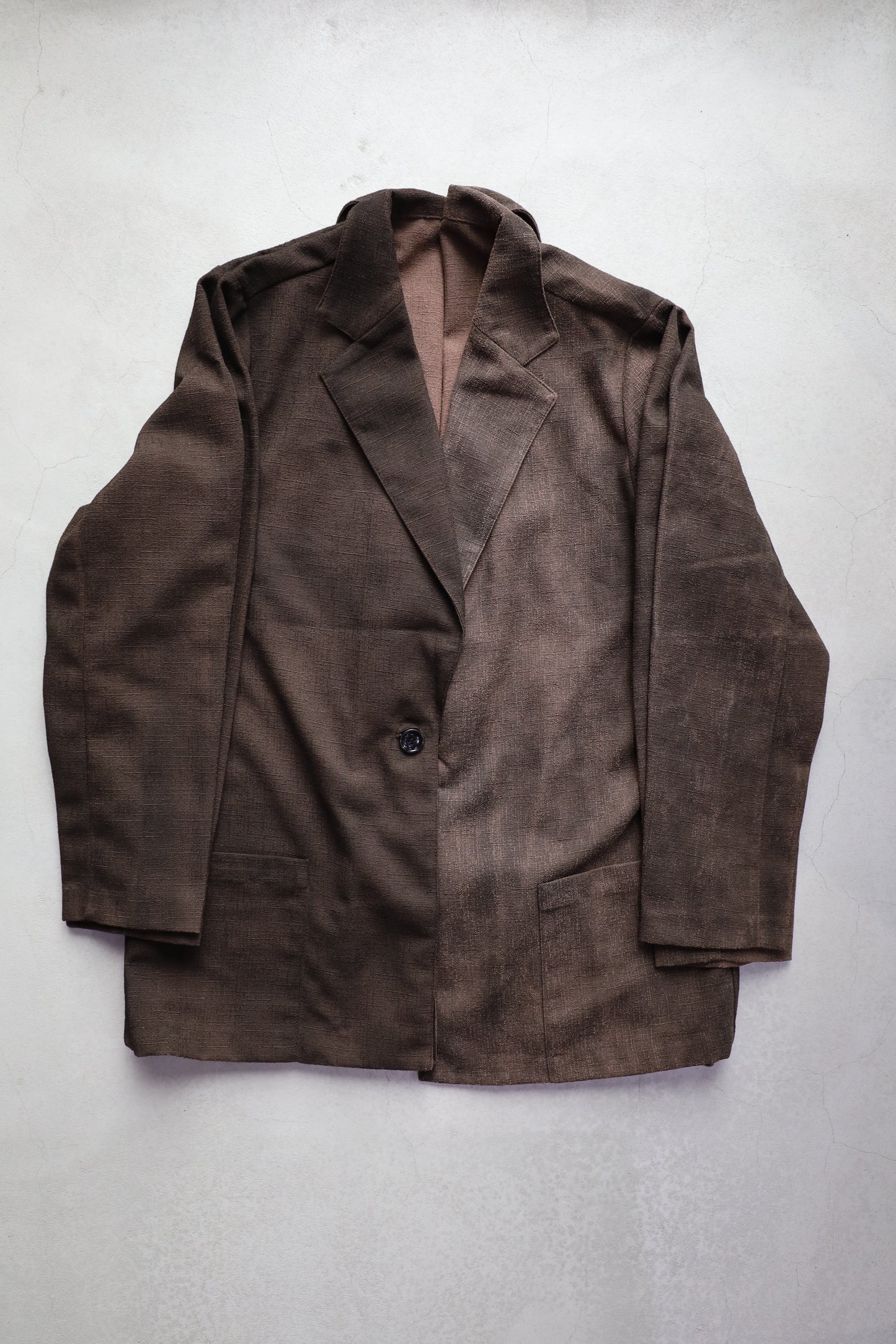 HOWIE black spray fade tailored jacket (brown)