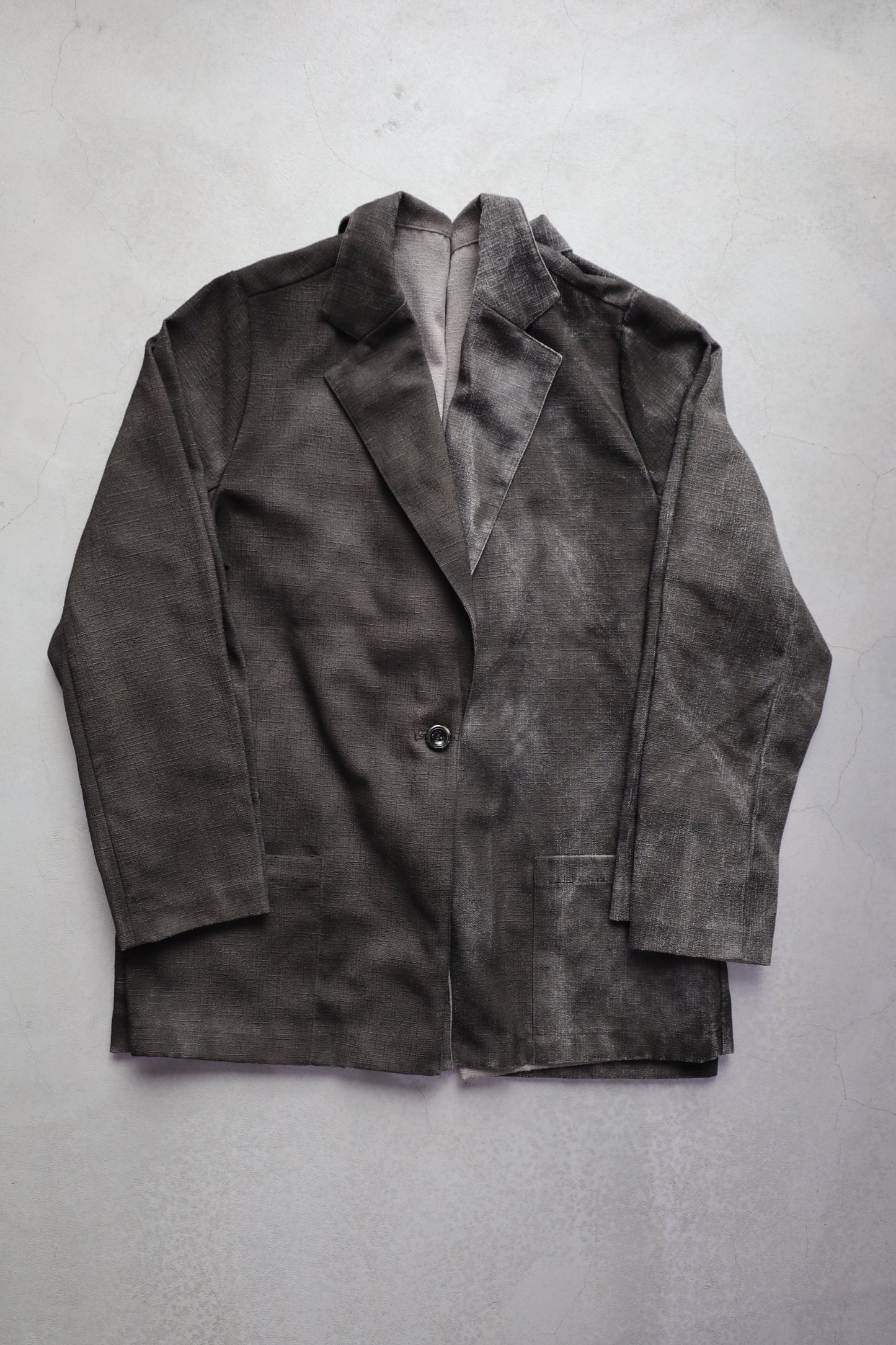 HOWIE black spray fade tailored jacket (taupe)