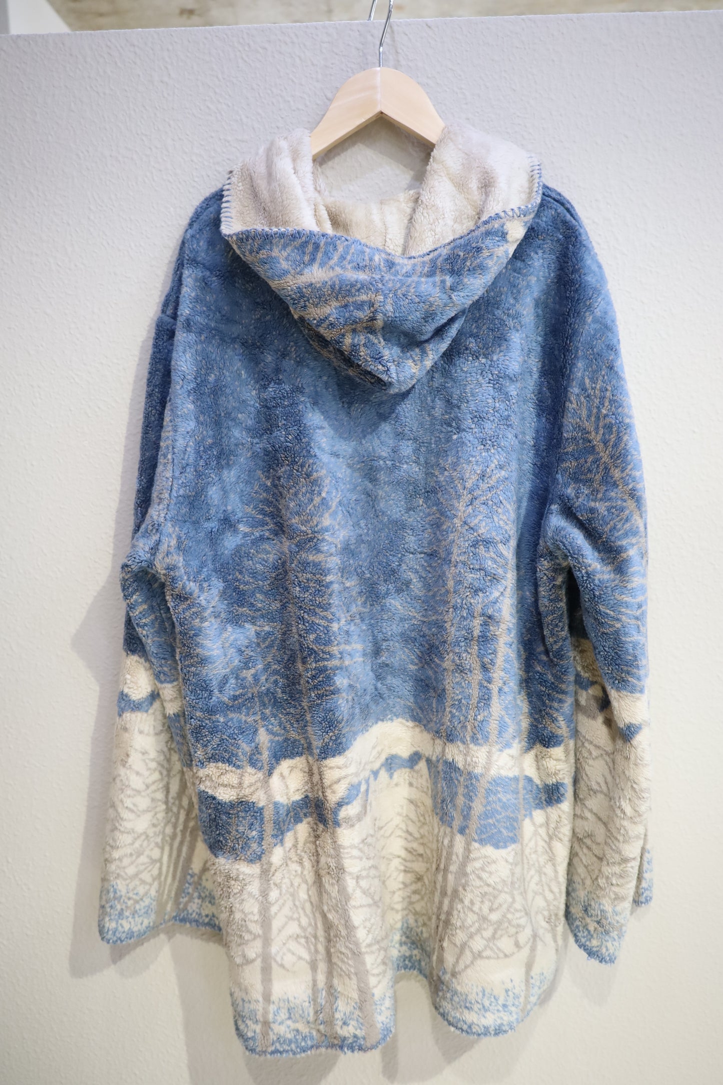 F46 / 1980's OLD UNKNOWN Reversible Fooded Coat