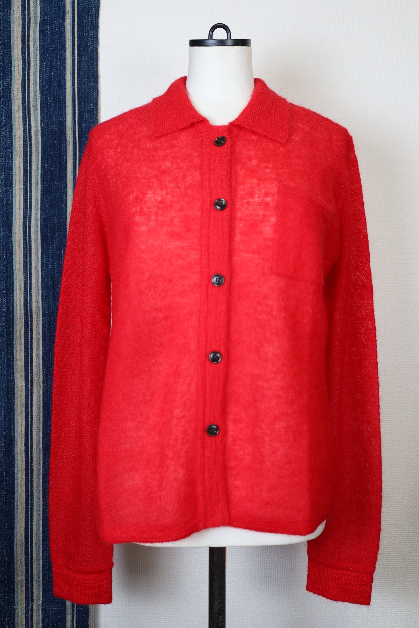 HOWIE polo knit cardigan (red)