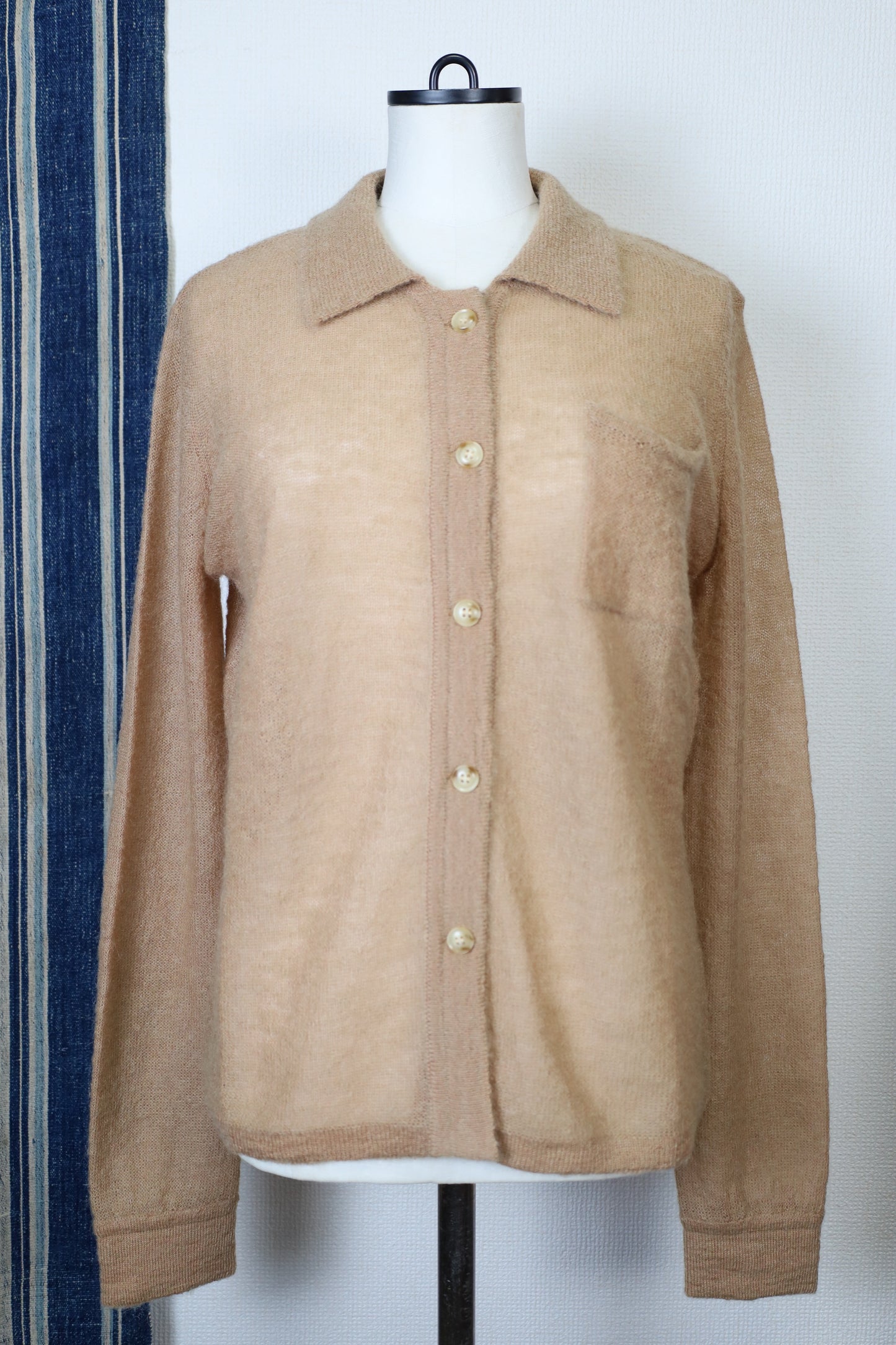 HOWIE polo knit cardigan (beige)